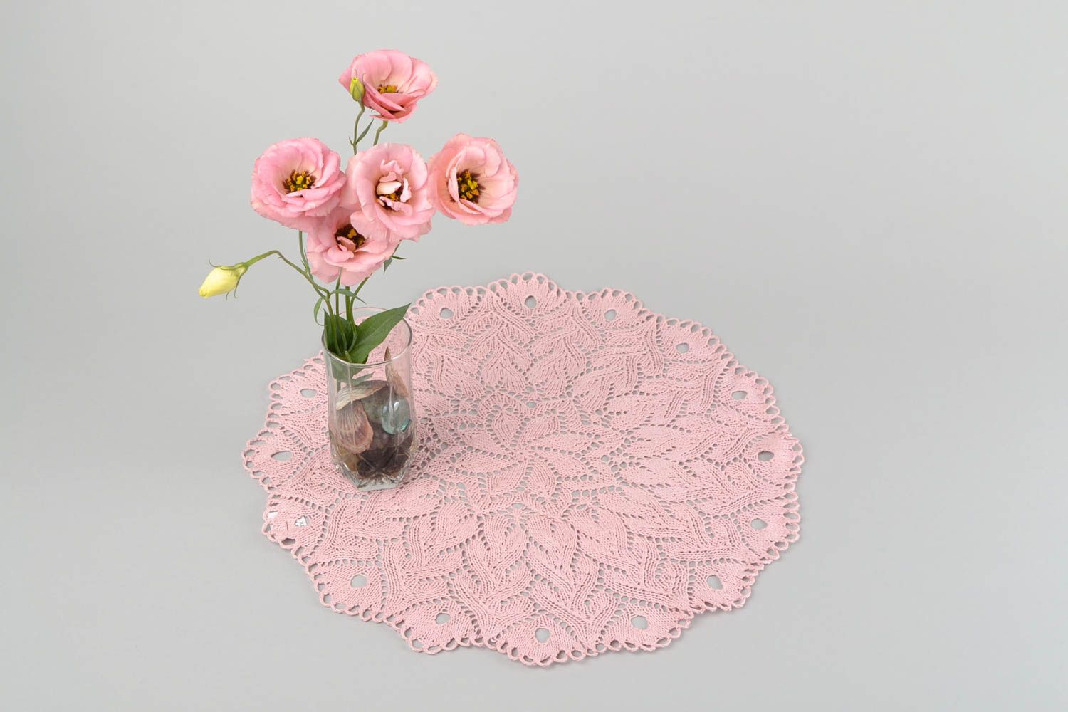 Knitted napkin decorative handmade lace napkin for coffee table interior ideas photo 1