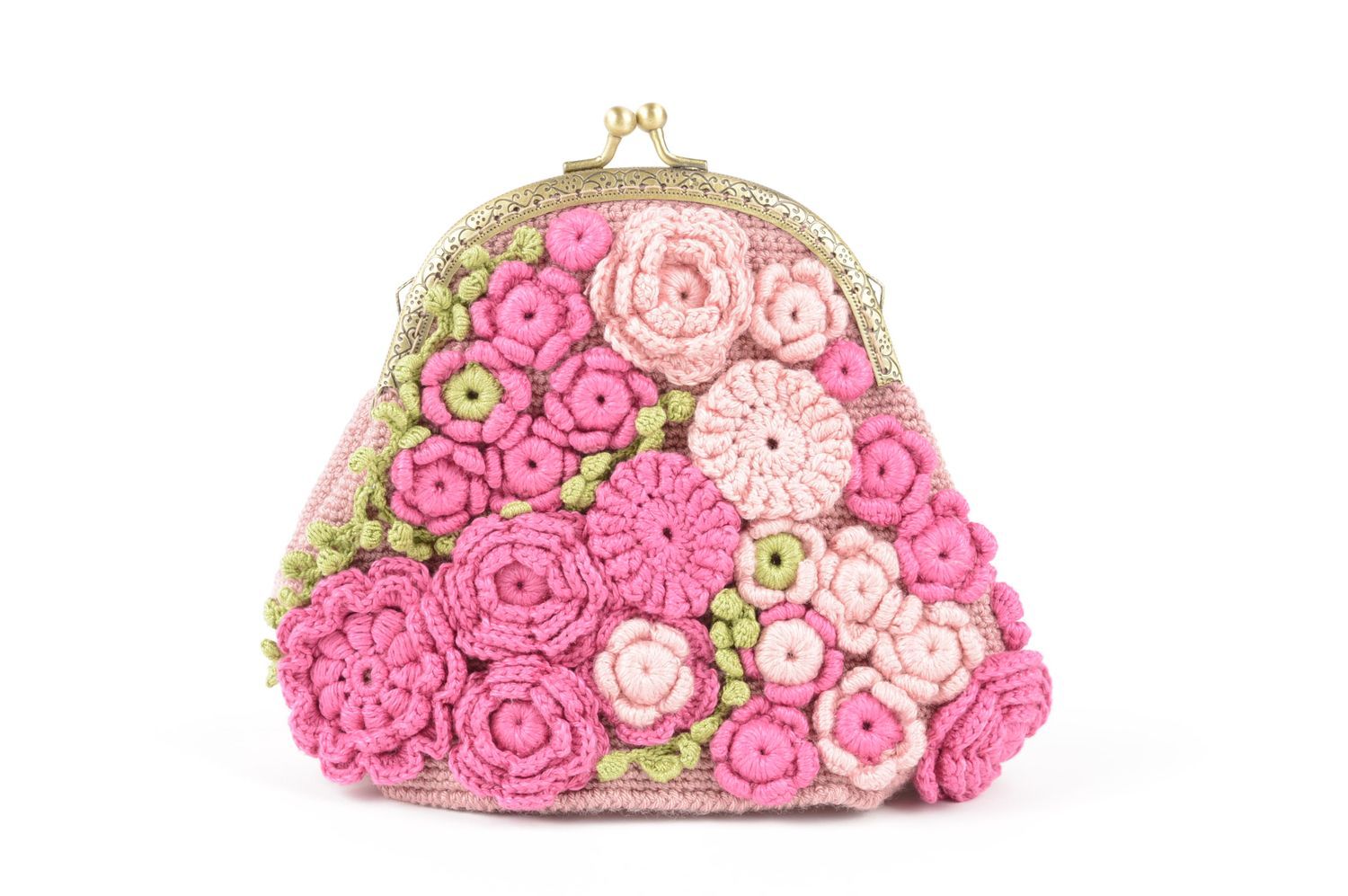 Handmade designer beautician unusual crocheted beautician stylish women bag photo 4