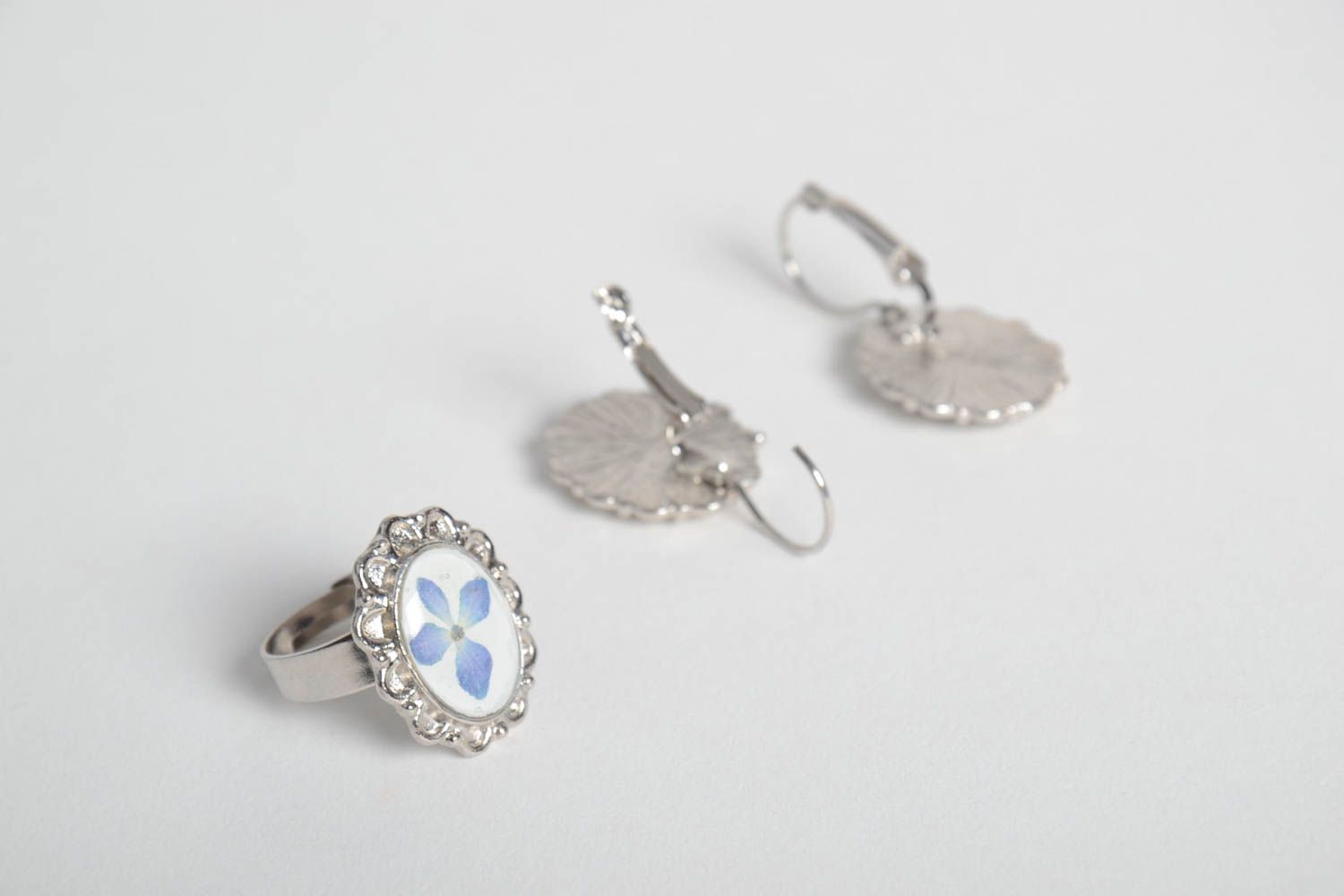 Beautiful handmade jewelry set stylish cute ring designer unusual earrings photo 4
