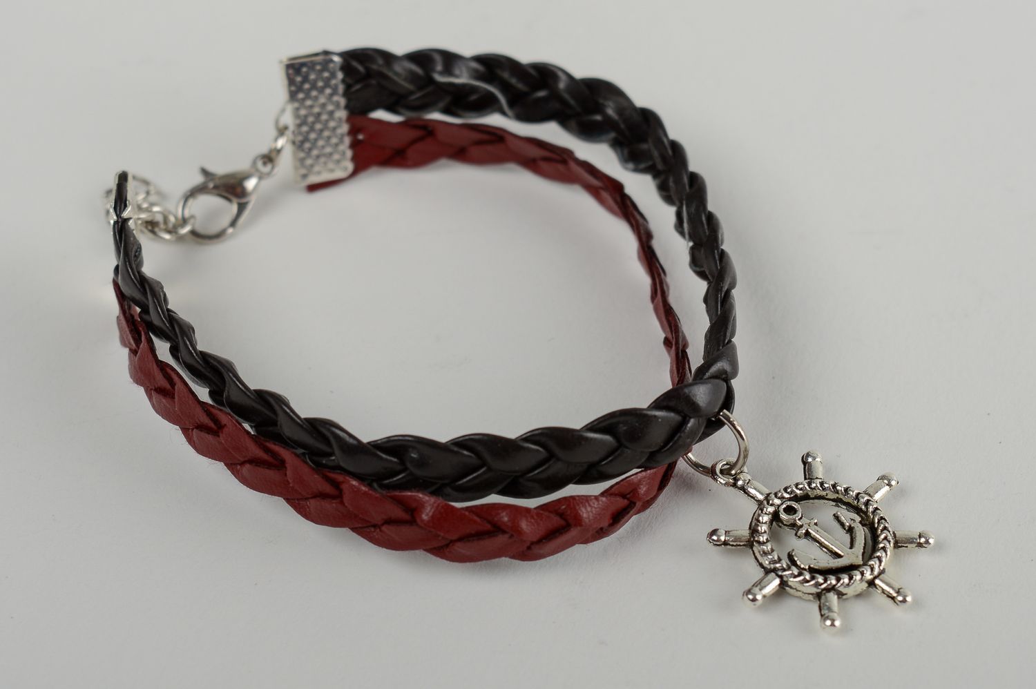 Unusual handmade leather bracelet wrist bracelet designs leather goods photo 1