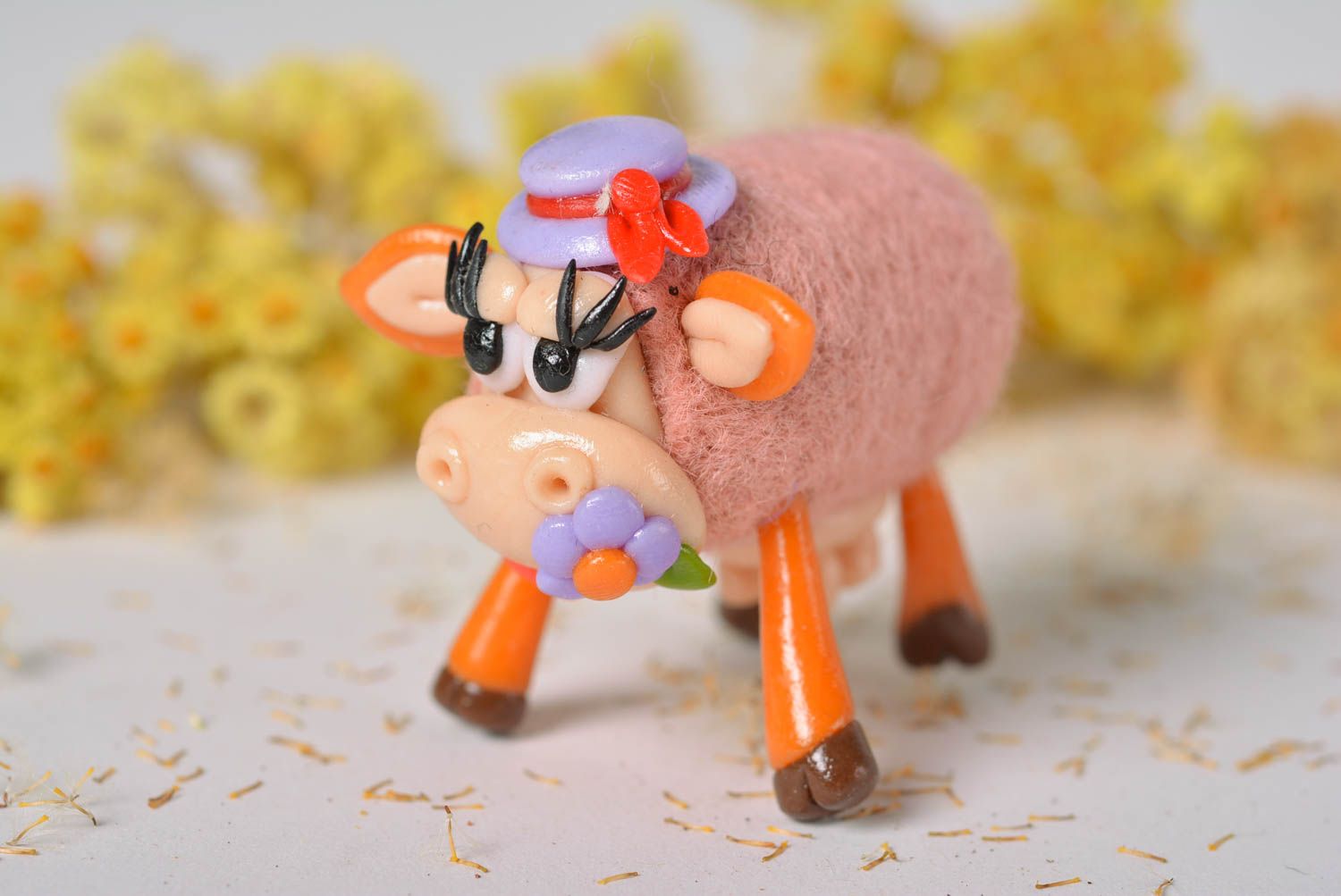 Soft toy for home handmade interior figurine stylish cute cow home decor photo 5