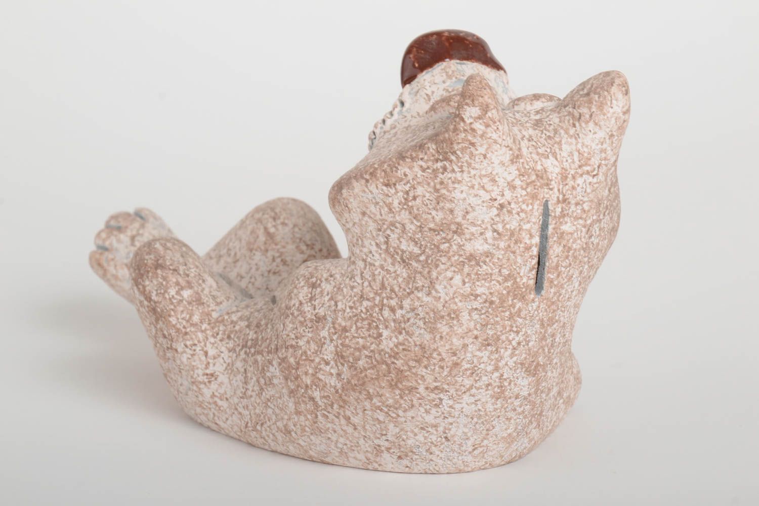 Hucha de cerámica hecha a mano elemento decorativo alcancía decorada Perrito foto 5