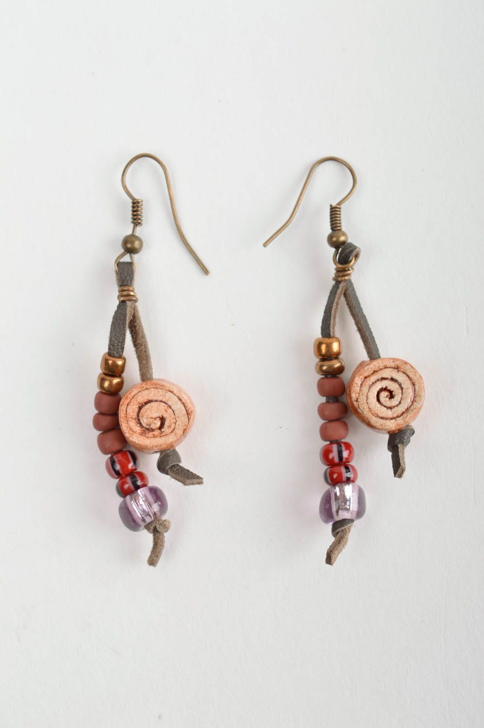 Stylish handmade plastic earrings accessories for girls polymer clay ideas photo 3