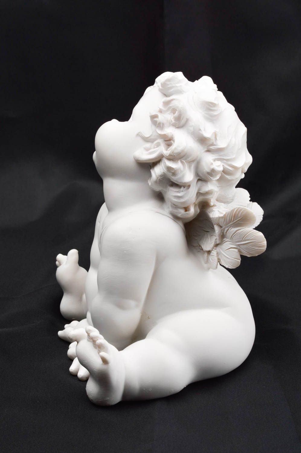 Handmade gypsum figurine unusual angel statuette beautiful blank for art photo 3