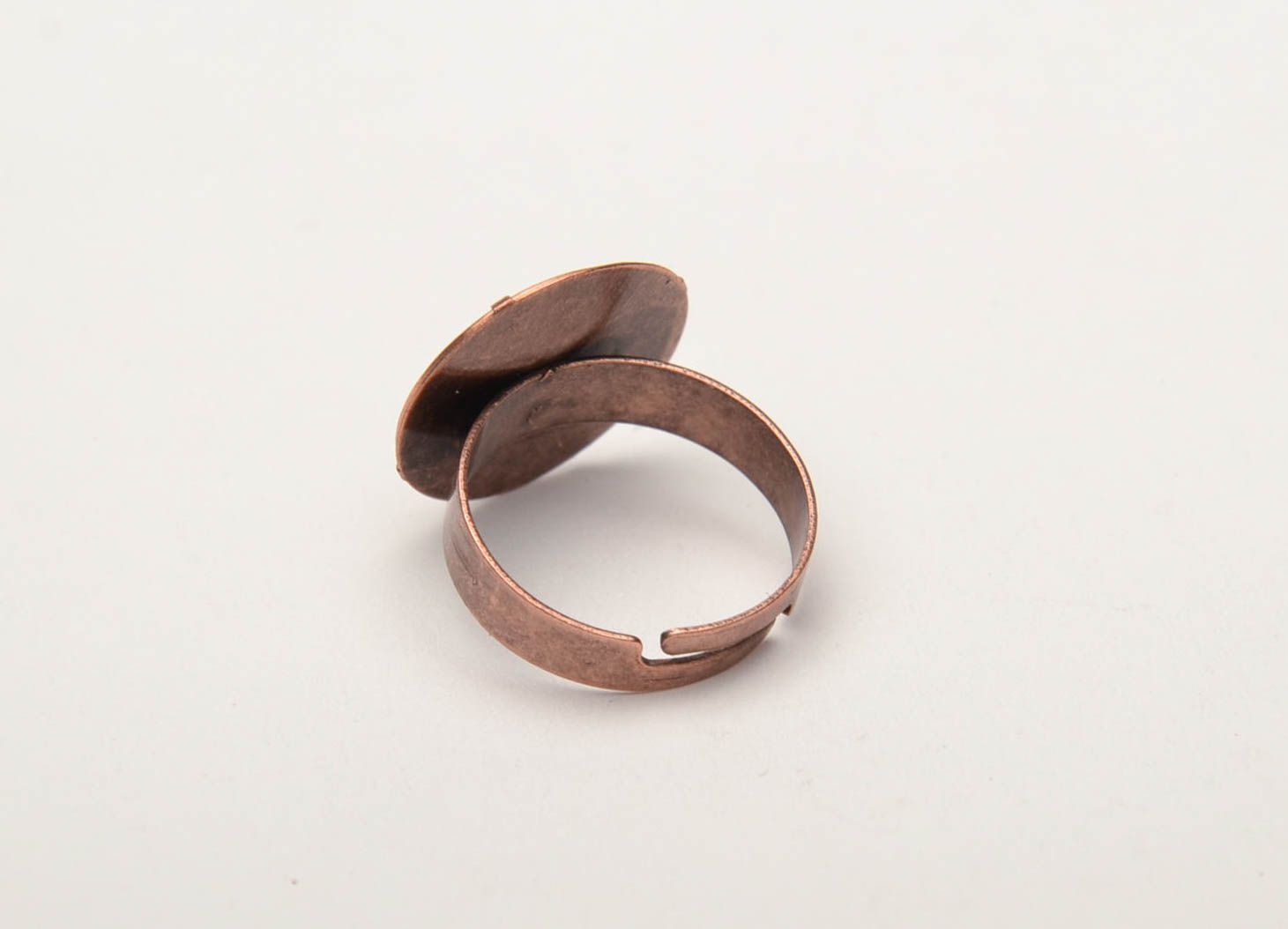 Handmade copper ring with enamel photo 4
