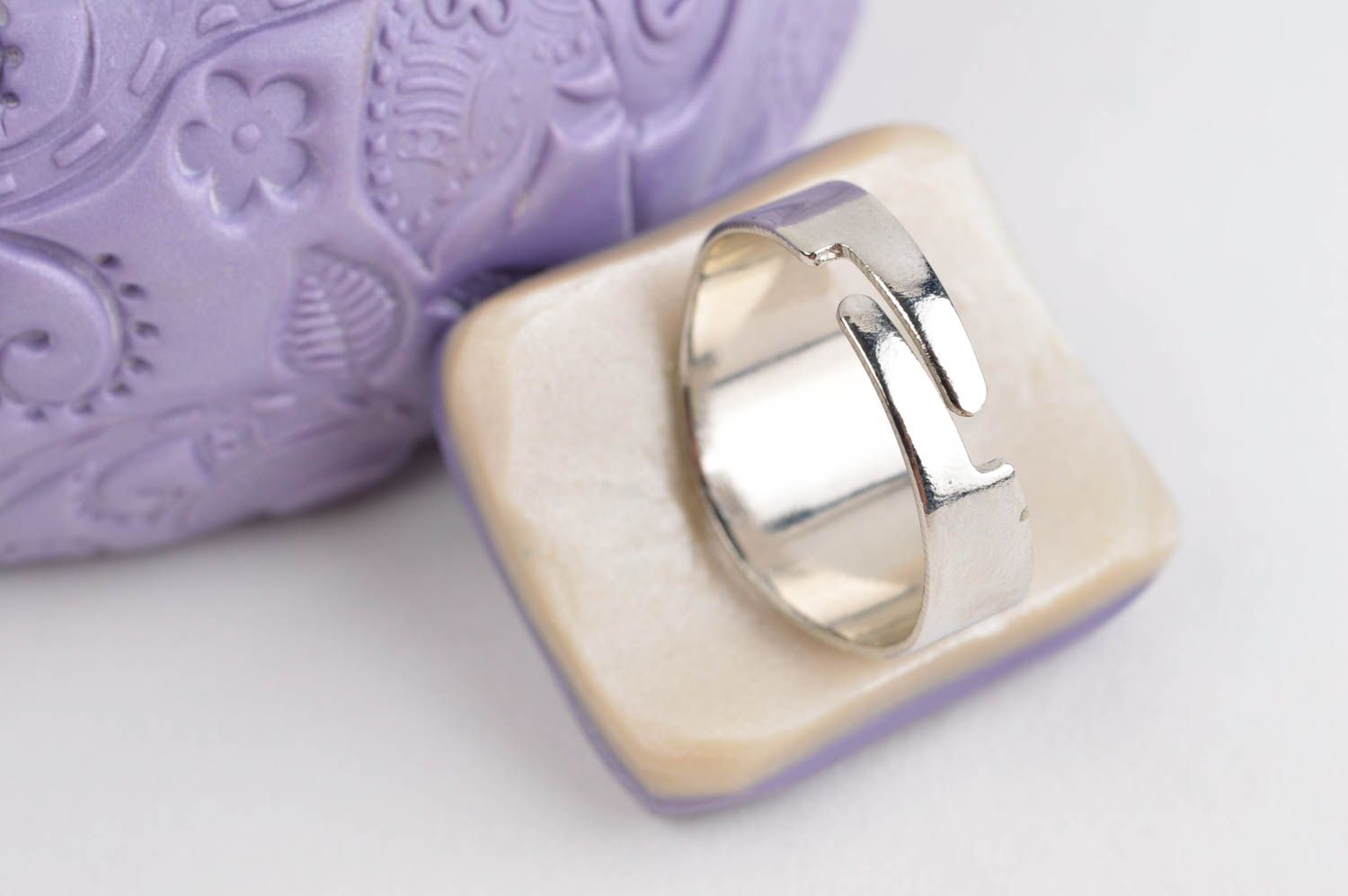 Кольцо из полимерной глины ручной работы браслет на руку женский браслет фото 4