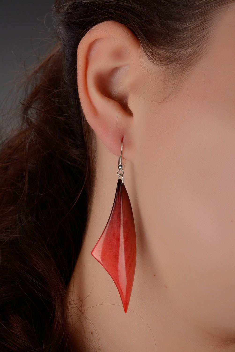 Earrings made ​​of horn Corals photo 4