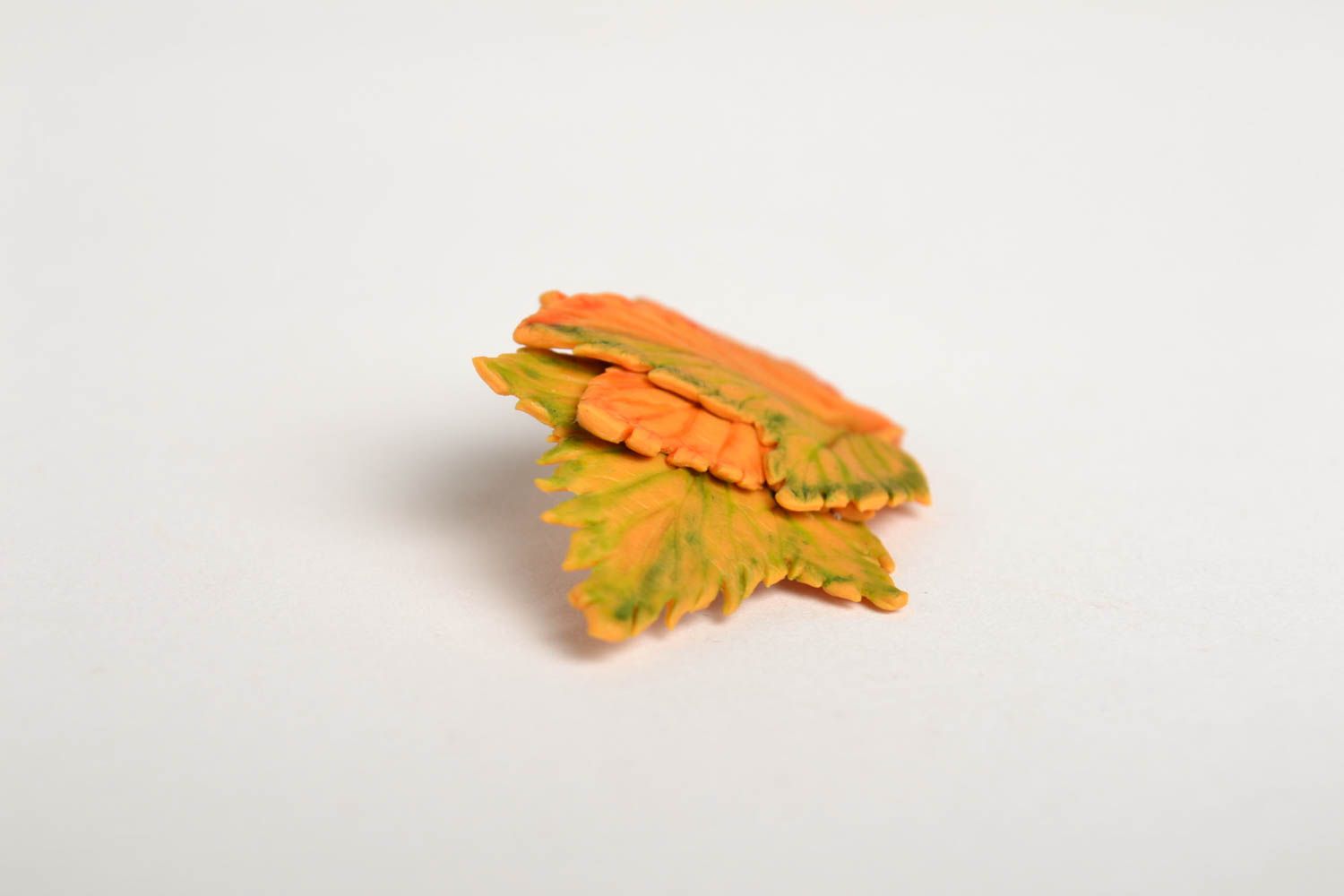 Broche hecho a mano con forma de hojas accesorio de moda regalo original foto 3