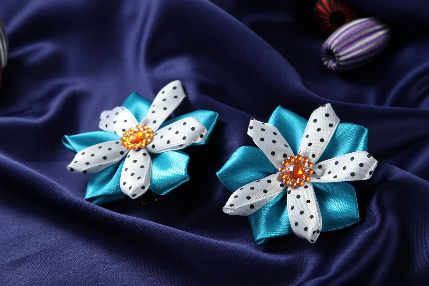Handmade hair clip designer accessory for women gift ideas set of 2 items photo 1