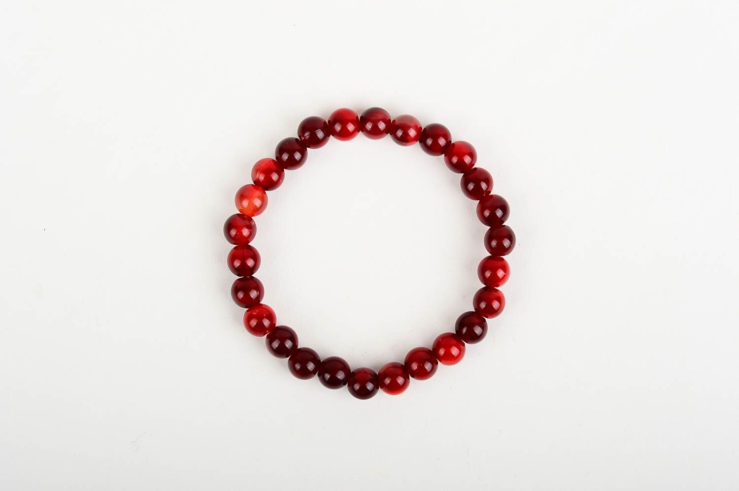 Rotes Armband handgefertigt Damen Modeschmuck originell Designer Geschenk  foto 1