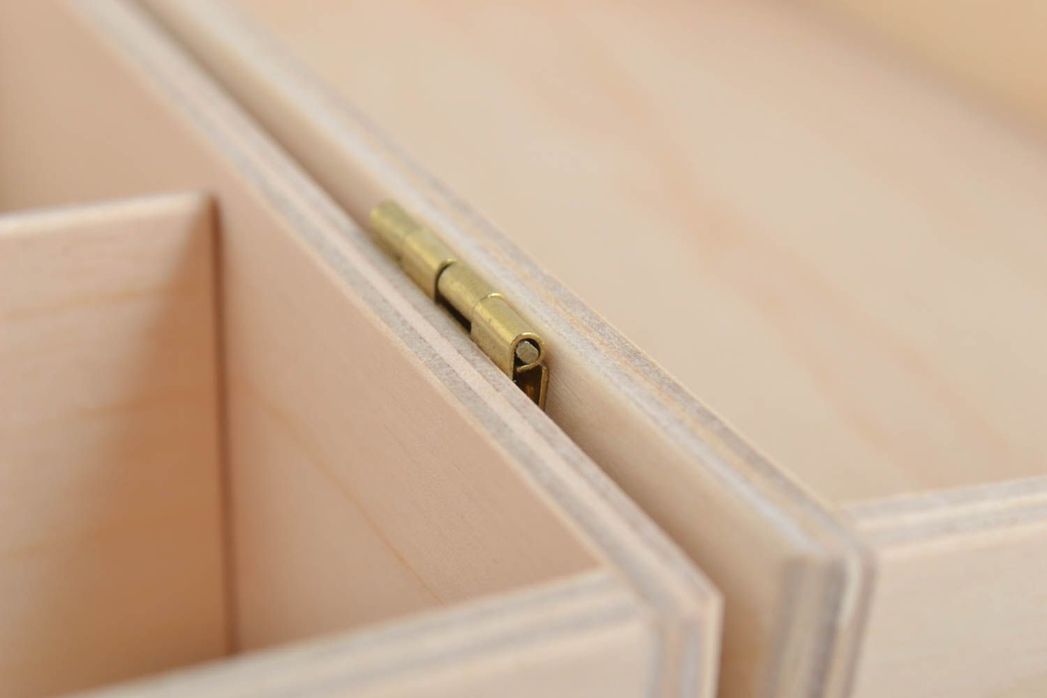 Beautiful handmade wooden blank box DIY jewelry box wooden craft art supplies photo 5
