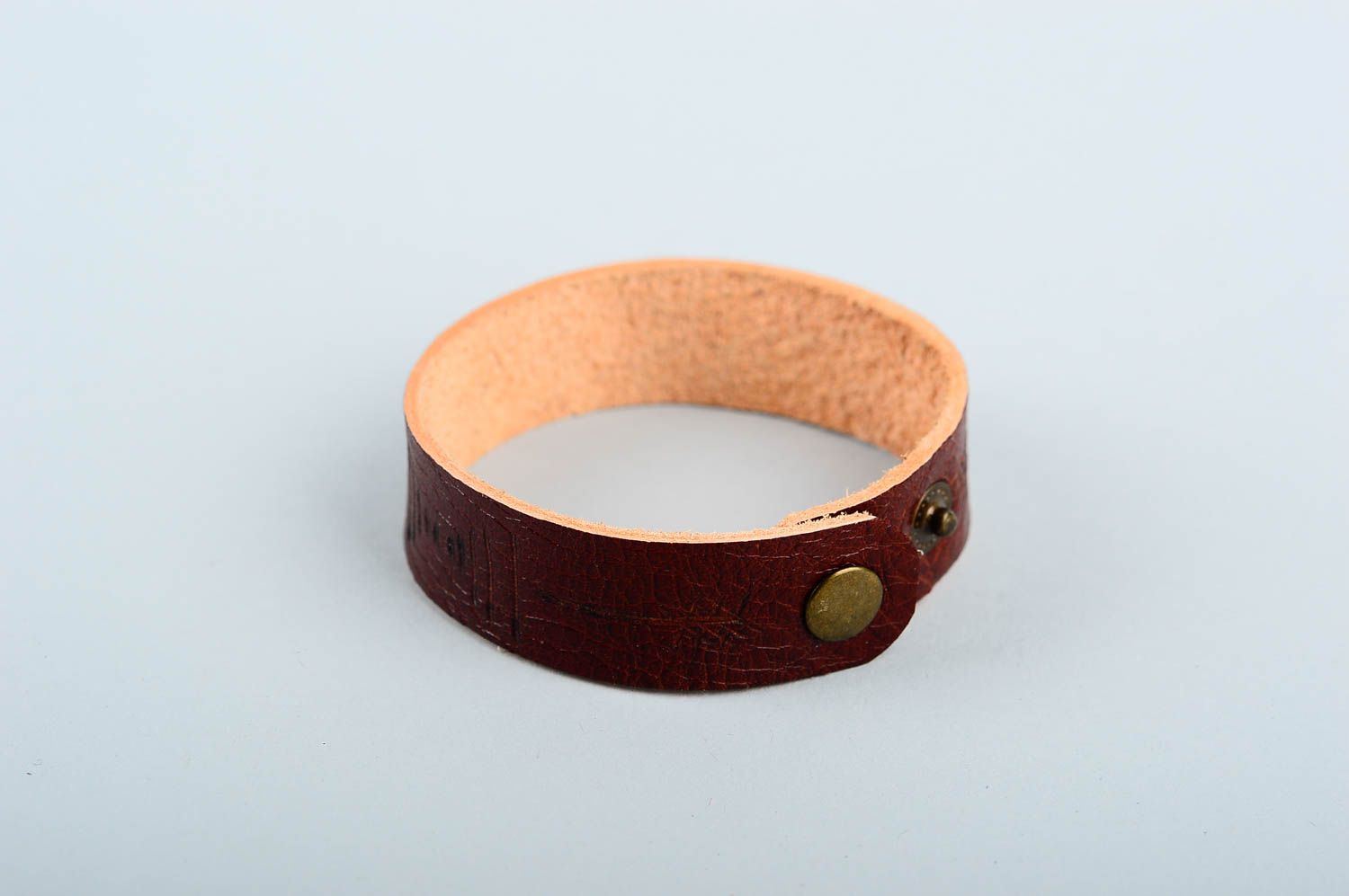 Stylish handmade leather bracelet wrist bracelet handmade accessories gift ideas photo 4