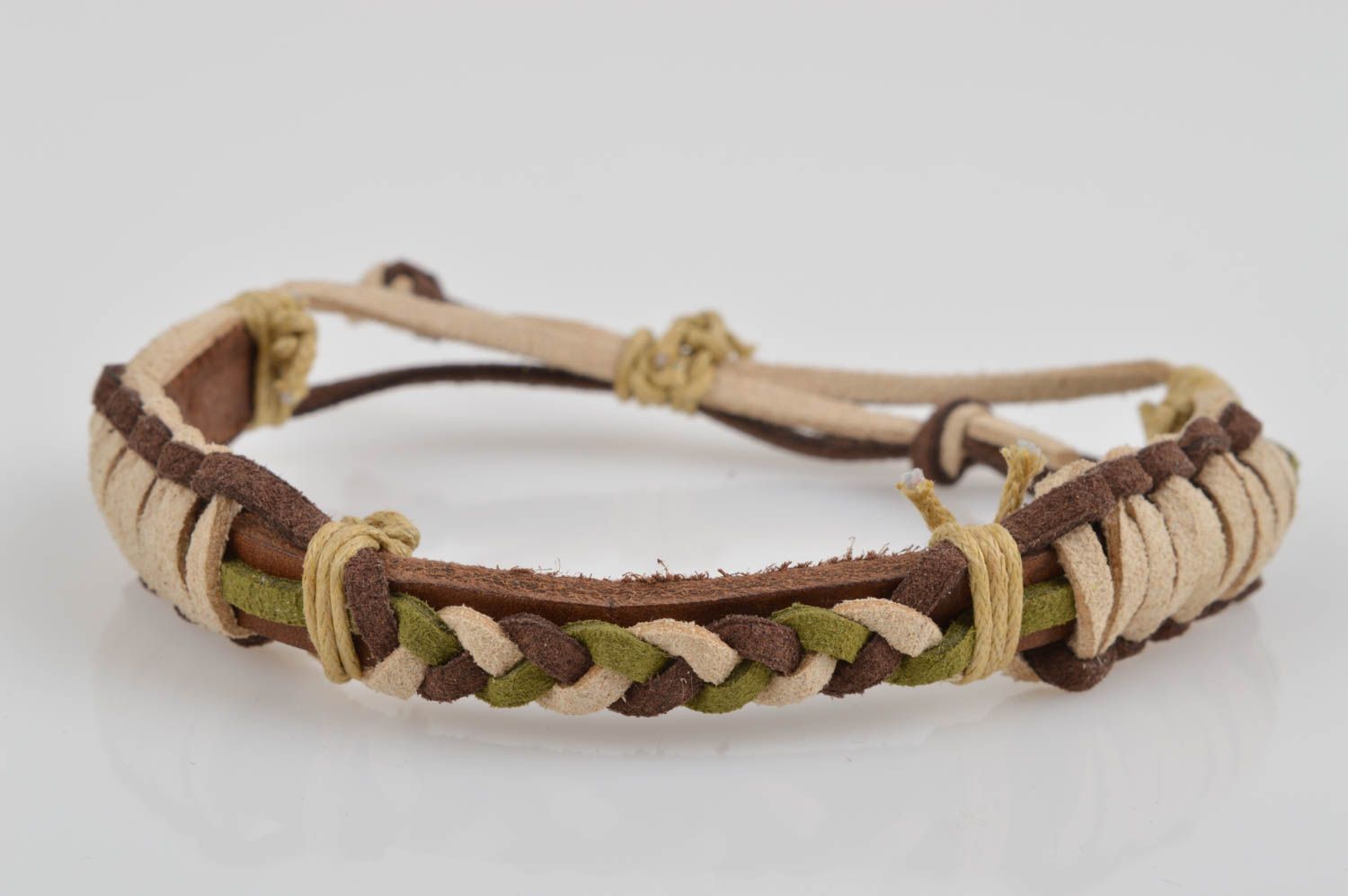 Handmade geflochtenes Leder Armband Designer Schmuck Accessoires für Frauen eng foto 2