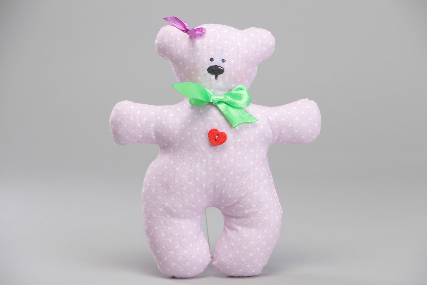 Children's handmade fabric soft toy Bear photo 1