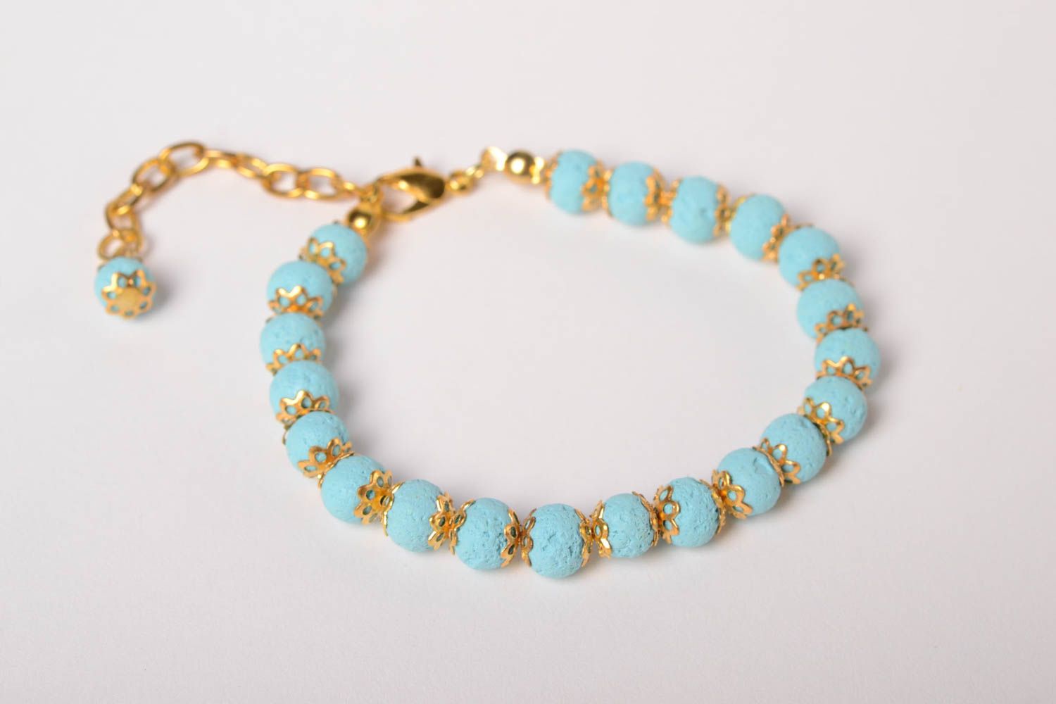 Handmade jewelry polymer clay bead bracelet stylish accessories for women photo 1