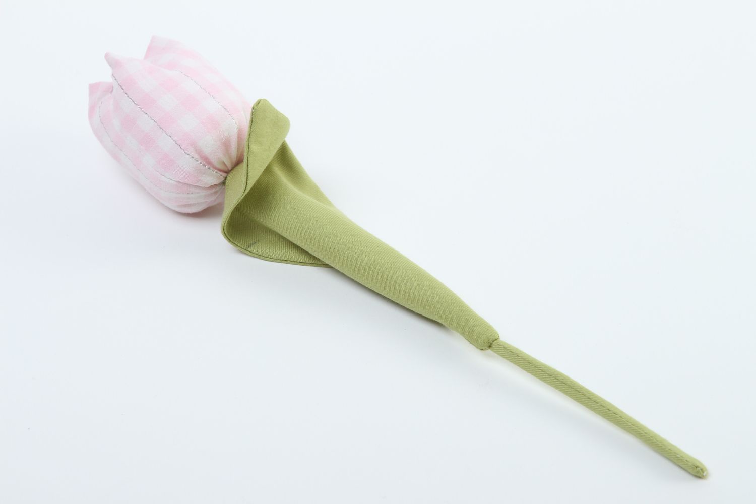 Flor de tela hecha a mano tulipán artificial rosado elemento decorativo foto 5