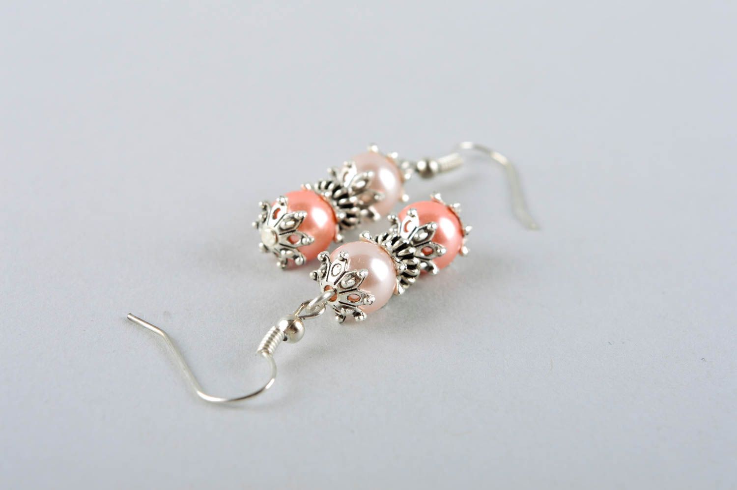 Handmade jewelry pearl earrings womens accessories dangling earrings for women photo 5