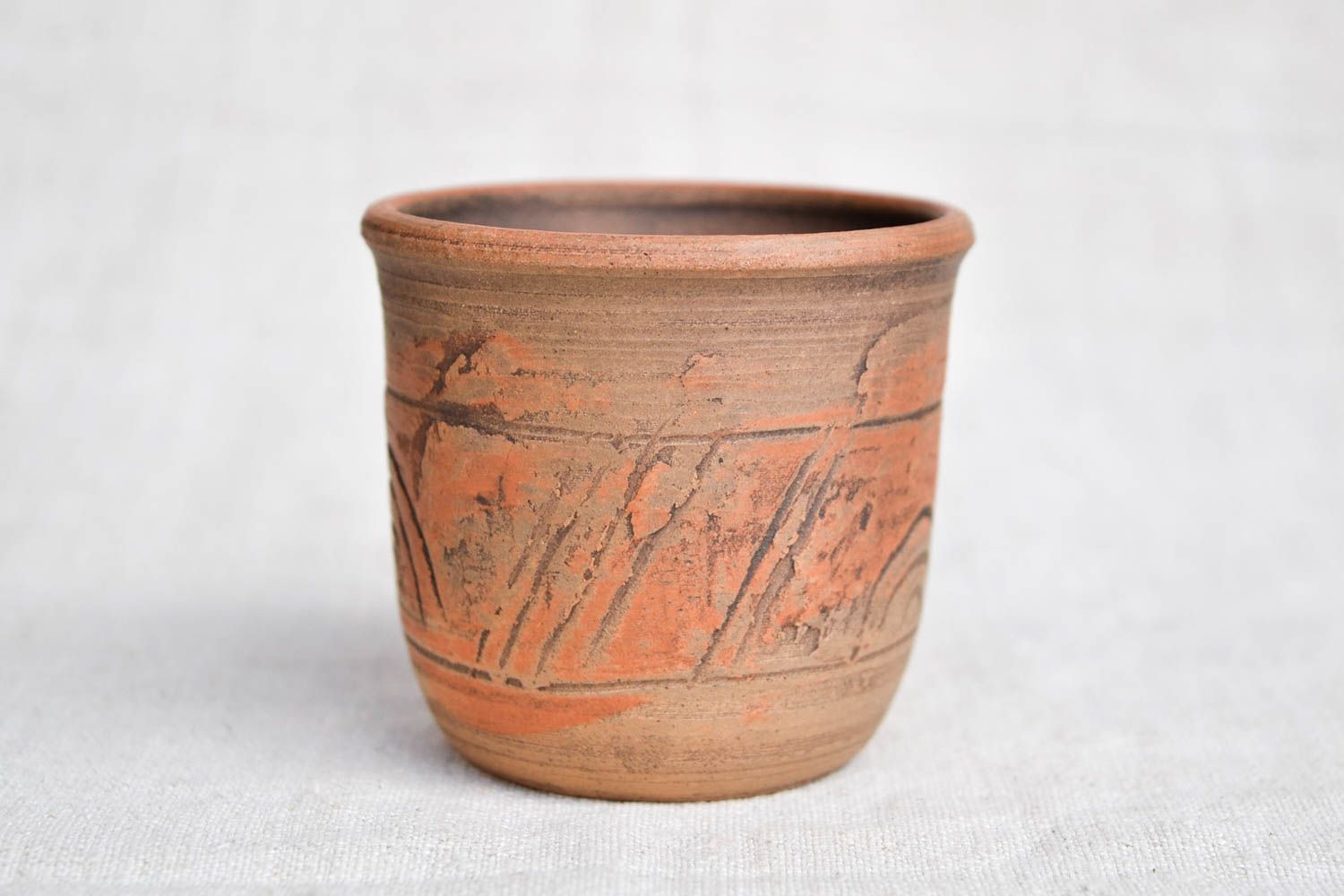 Vaso de arcilla artesanal accesorio de cocina vajilla original de cerámica foto 3