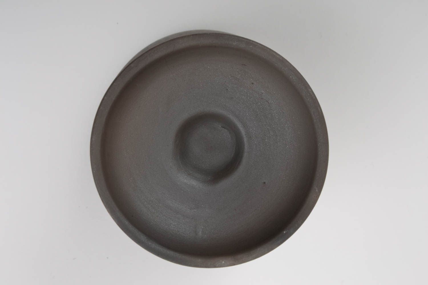 Bol de cerámica negra ahumada artesanal original 300 ml decorativo foto 4