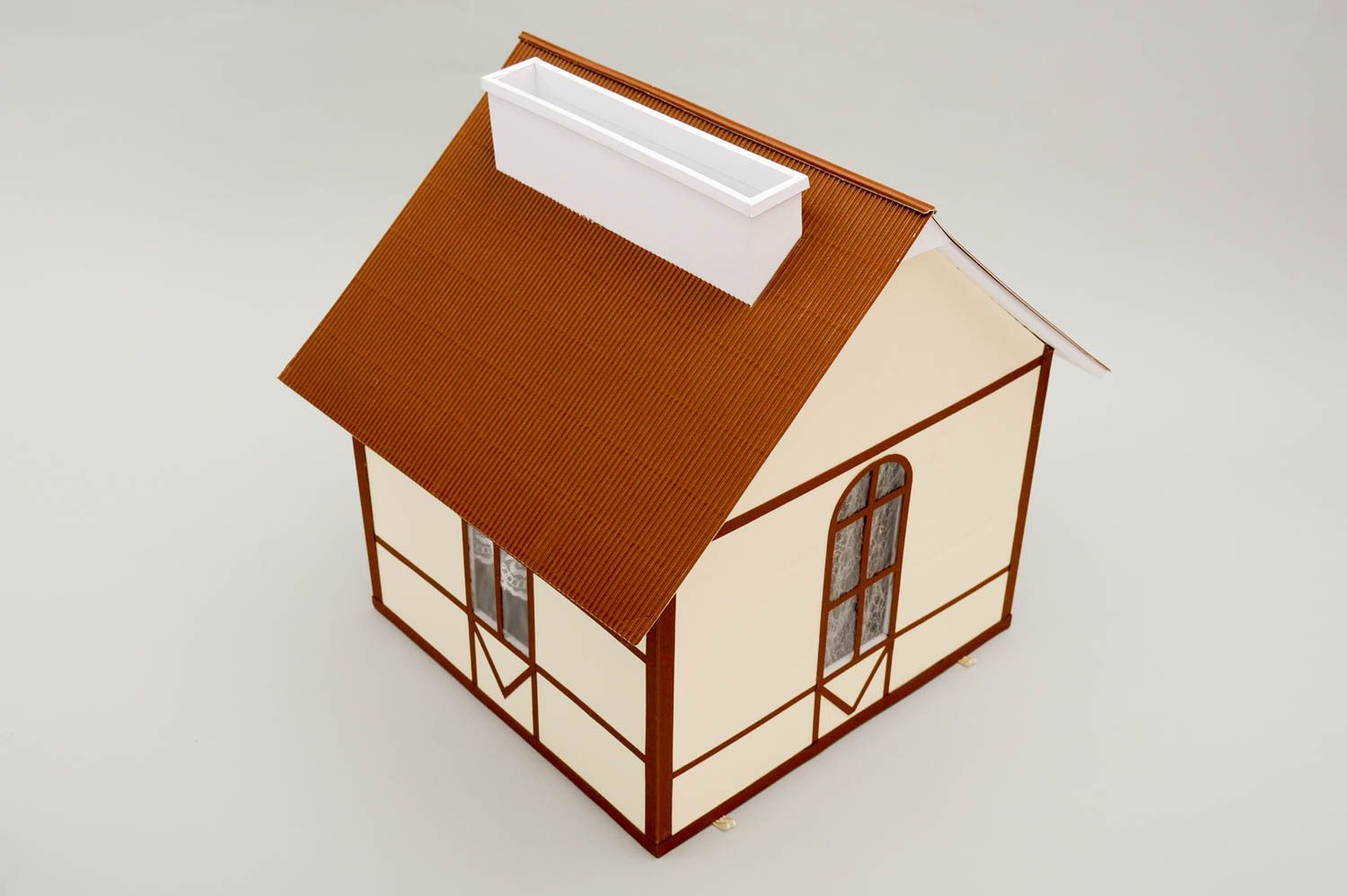Caja de cartón artesanal en forma de casa artículo para boda regalo original foto 3