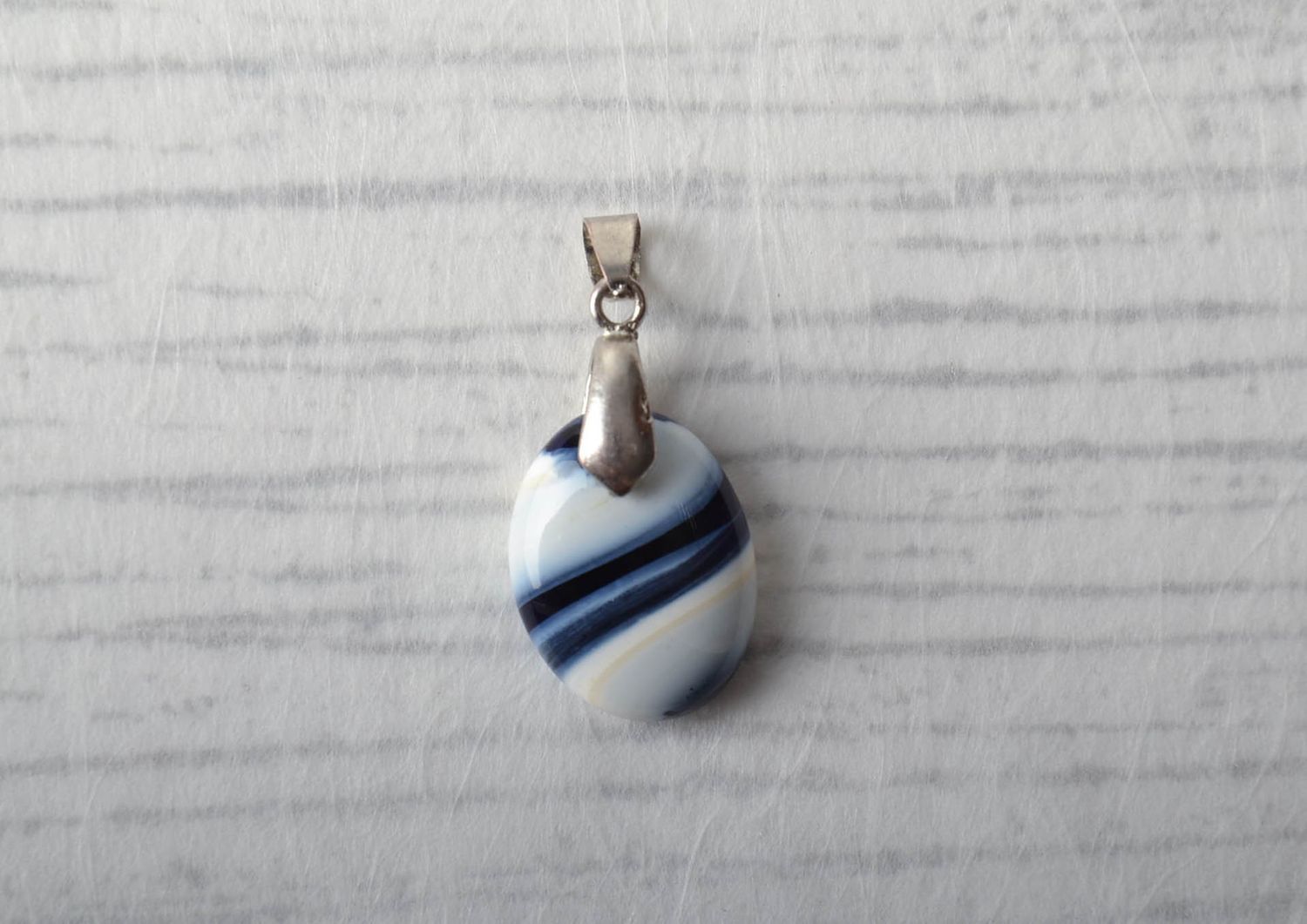 Small fused glass pendant photo 1