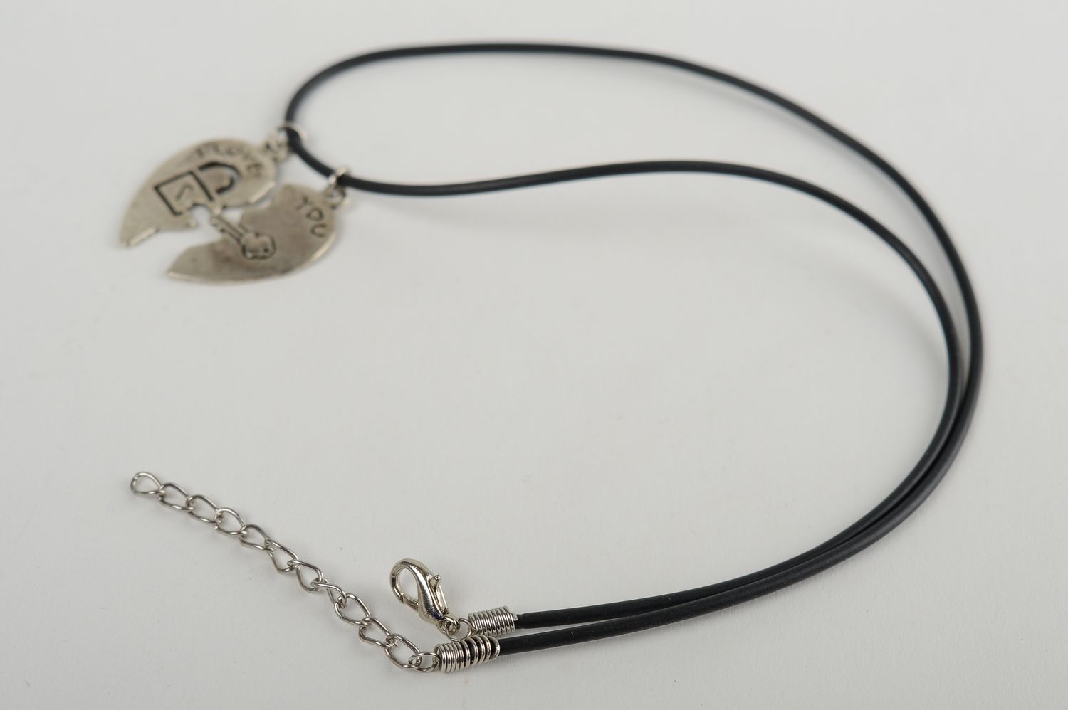 Fashion jewelry handmade pendant metal pendant heart with a cord women gift photo 4