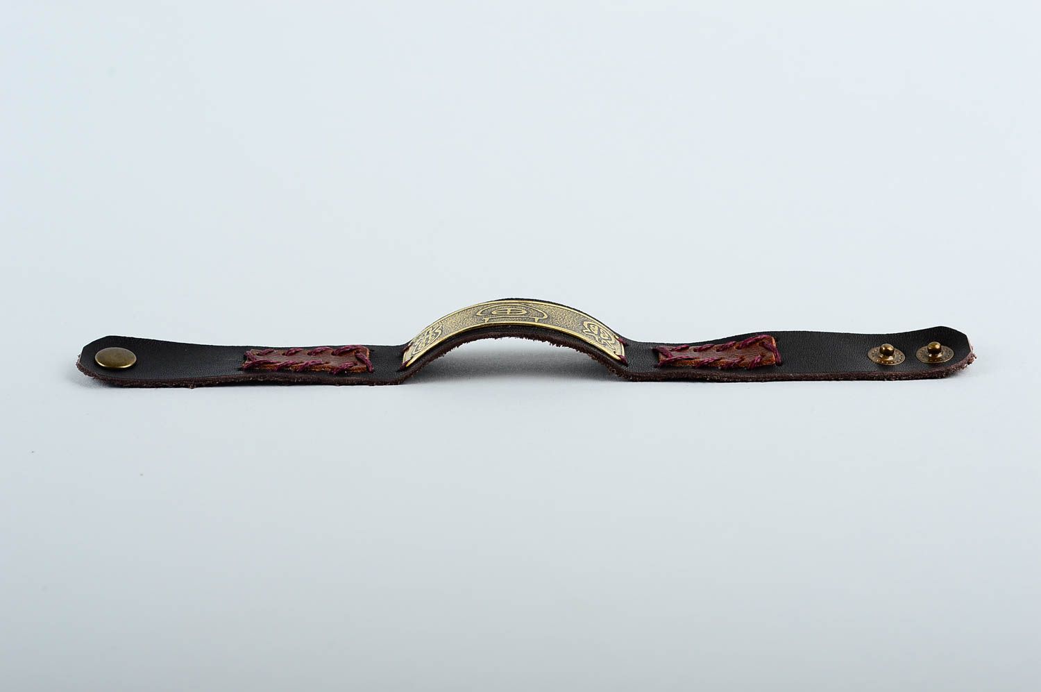 Unusual handmade leather bracelet leather goods artisan jewelry ideas photo 3
