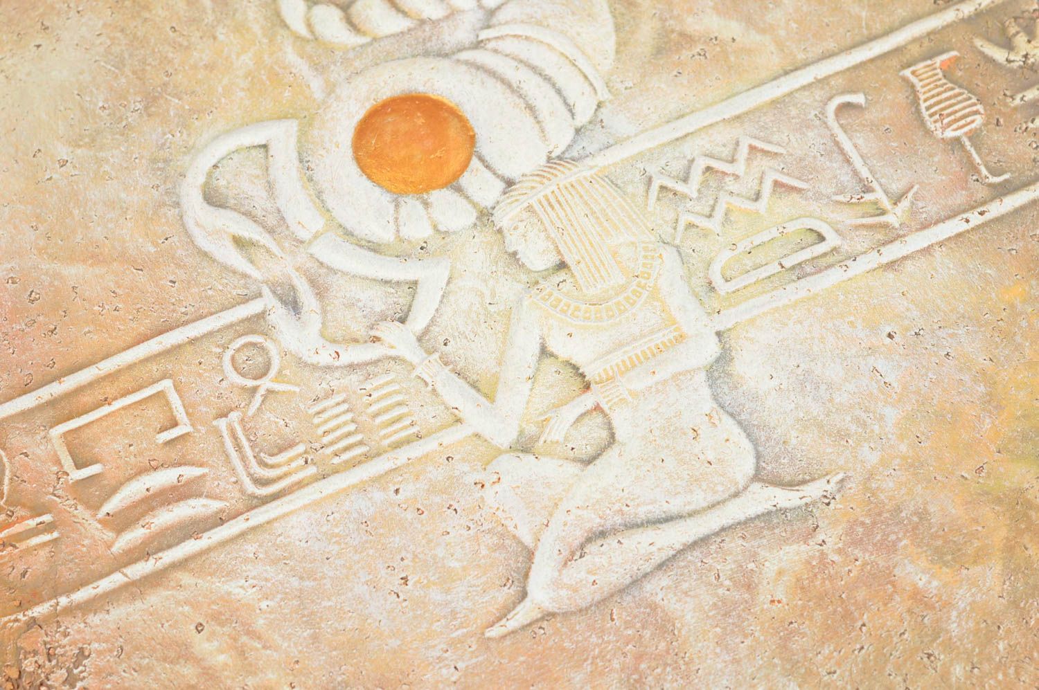 Quadratisches schönes handgemachtes Wandbild aus Ton Sternzeichen Skorpion foto 5