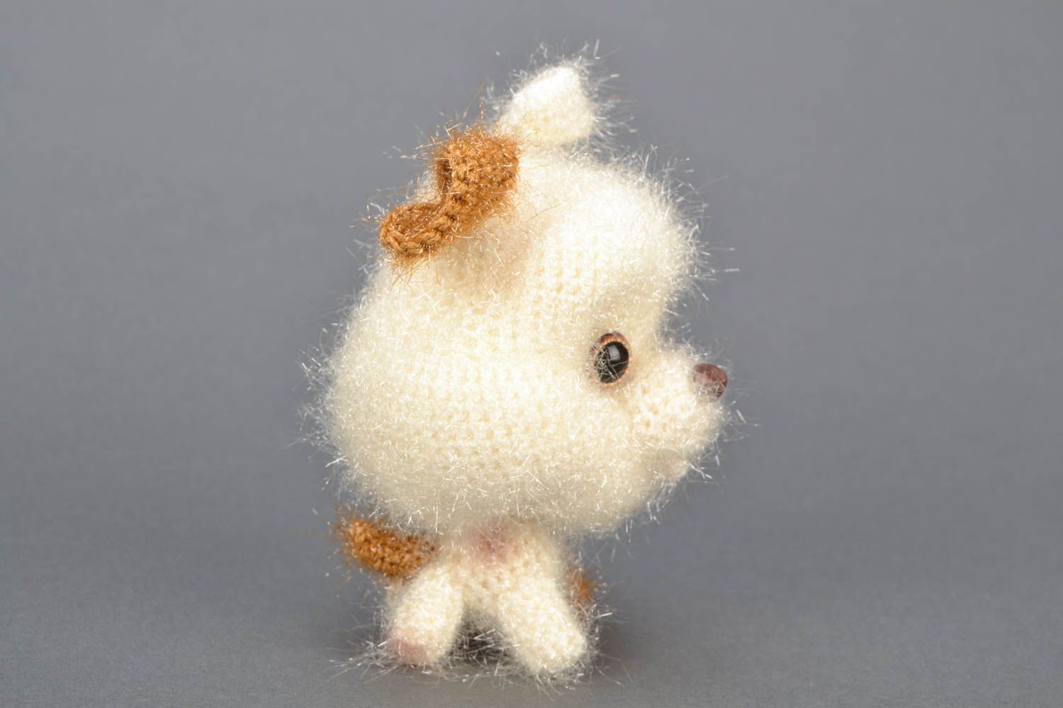 Petit jouet tricoté au crochet Chien  photo 4