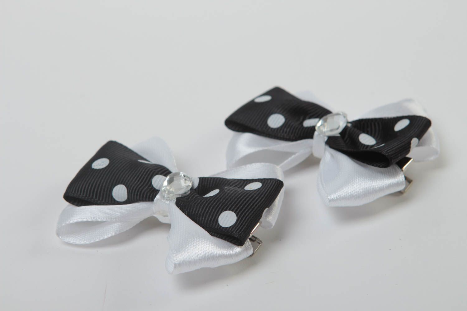 Baby hair accessories set of handmade bow hair clips cute bows for hair photo 3