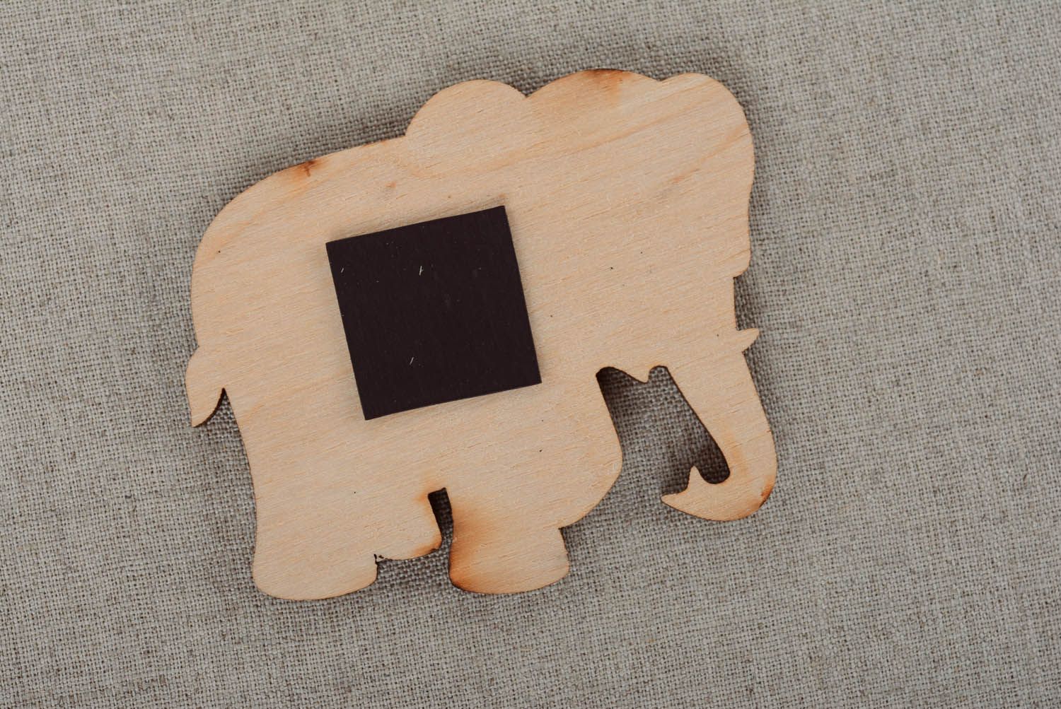 Silueta de madera para decorar Elefantito foto 2
