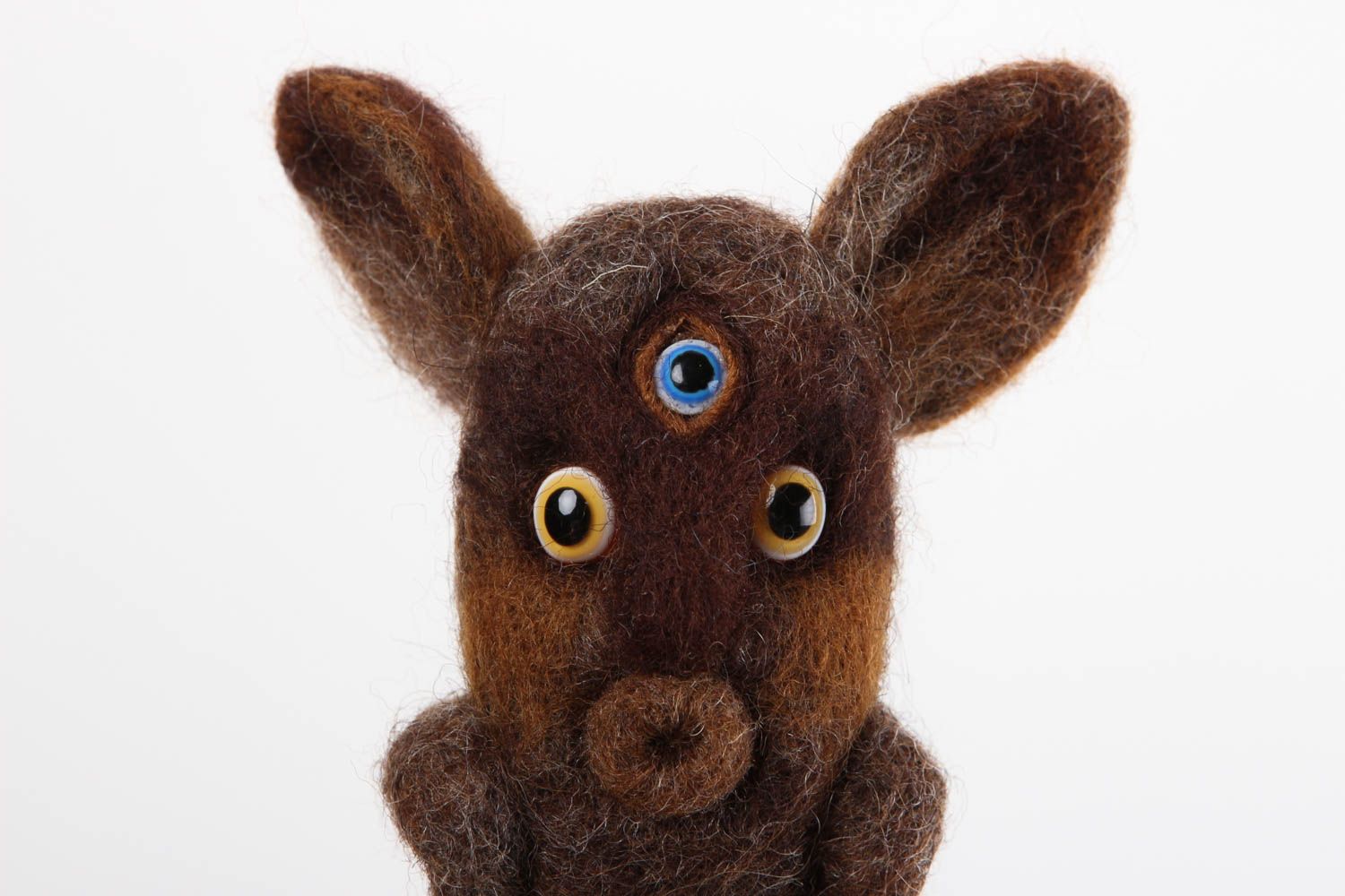Handgefertigt Gefilzte Figur lustiges Spielzeug originelles Geschenk aus Wolle foto 2