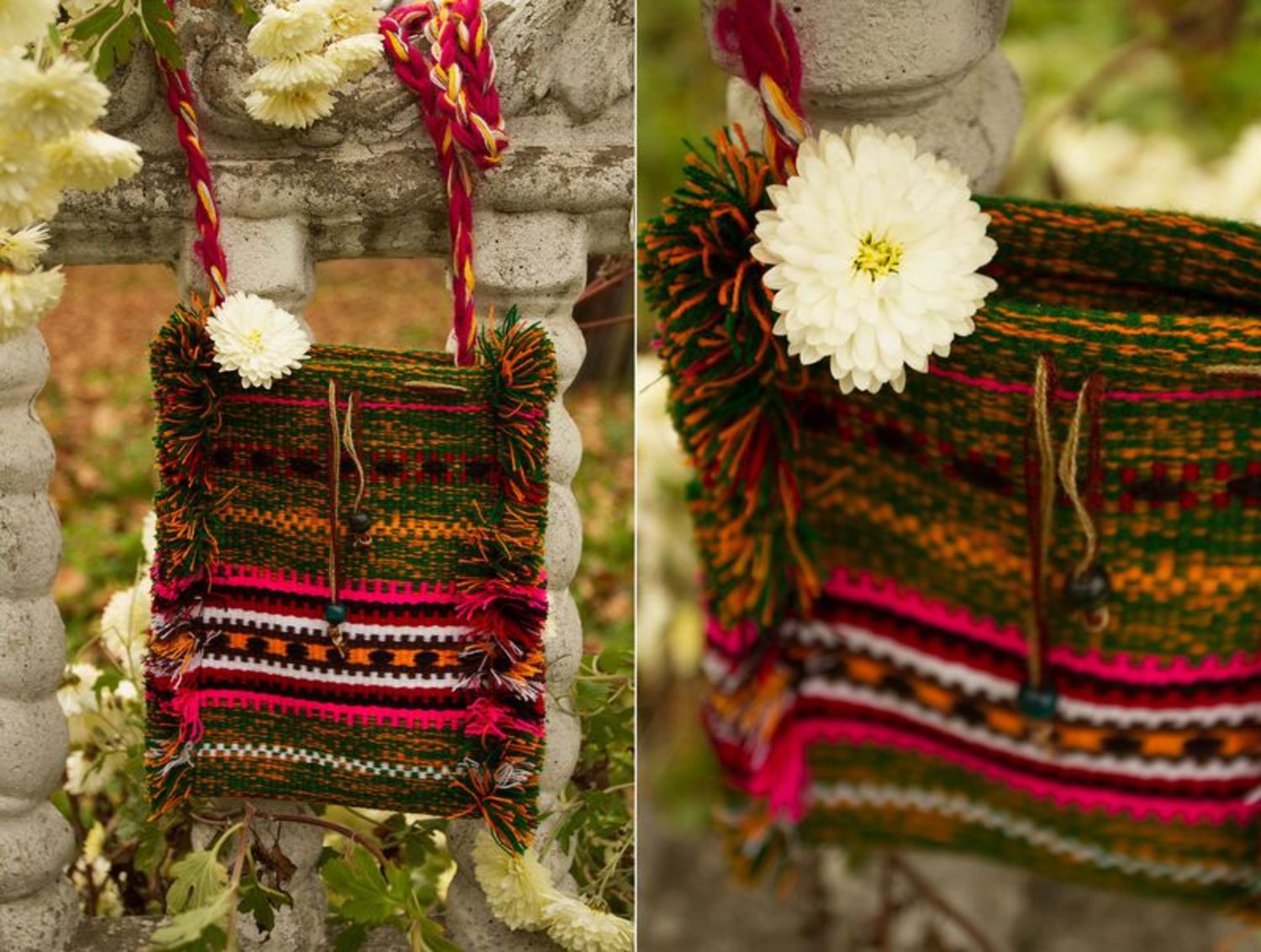 Ethnic fabric purse photo 3