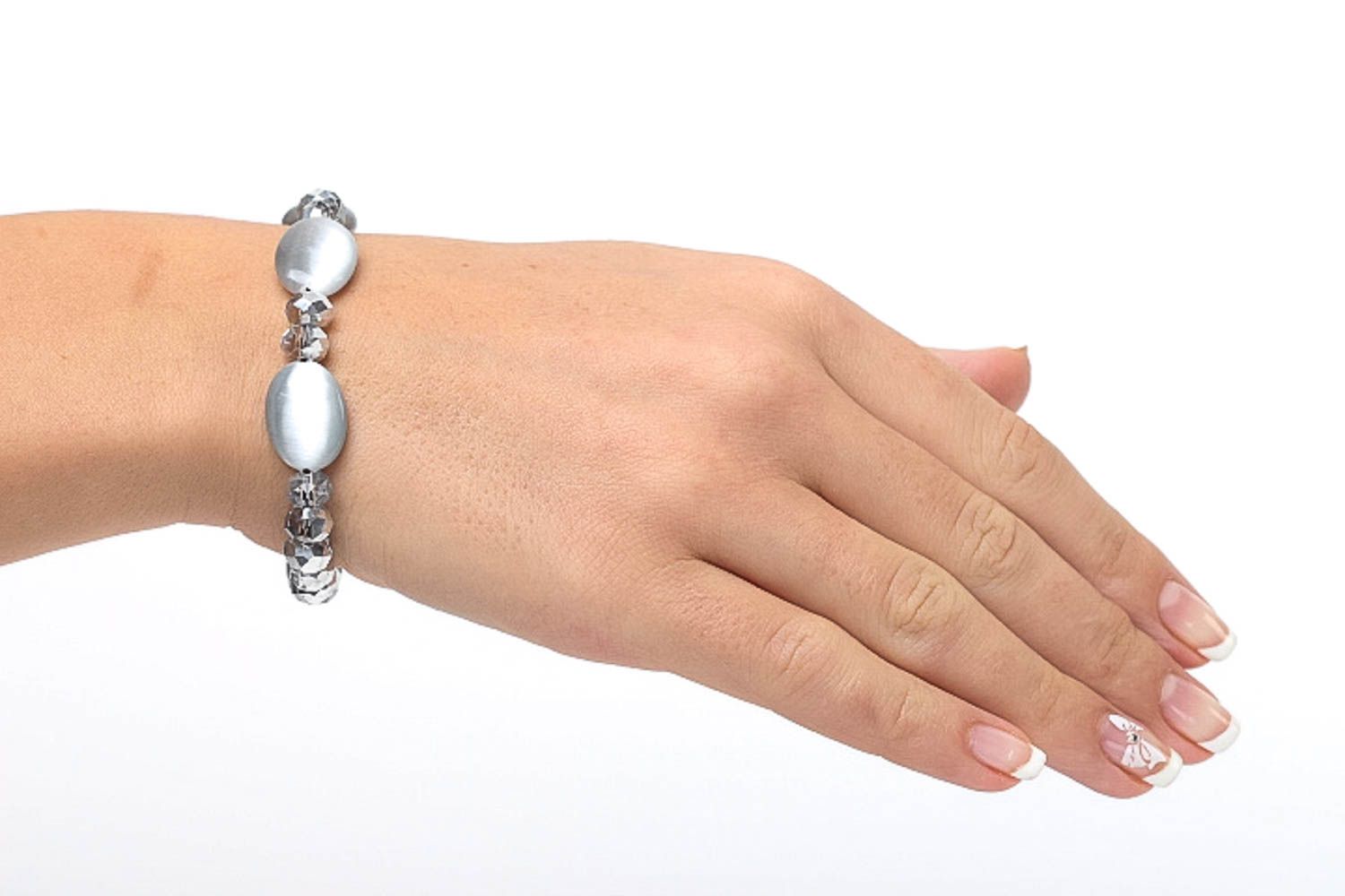 Armband mit Edelsteinen handgefertigt hochwertiger Modeschmuck Frauen Geschenk  foto 5