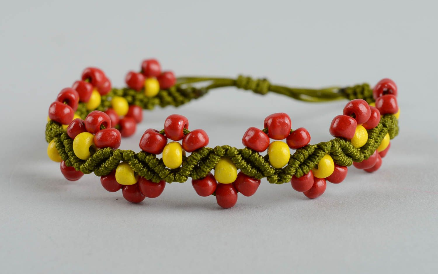 Handmade bracelet designer bracelet textile jewelry unusual accessories photo 4