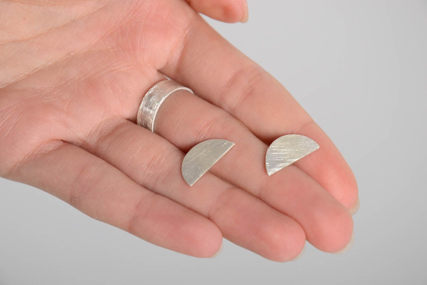 Украшения ручной работы серебряные украшения серьги и кольцо из серебра фото 3
