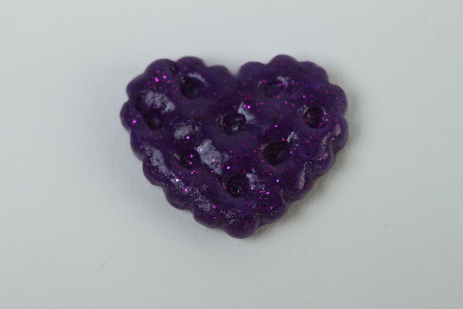 Handmade Zubehör Schmuck Deko aus Naturmaterialien violett Polymer Clay Schmuck  foto 2