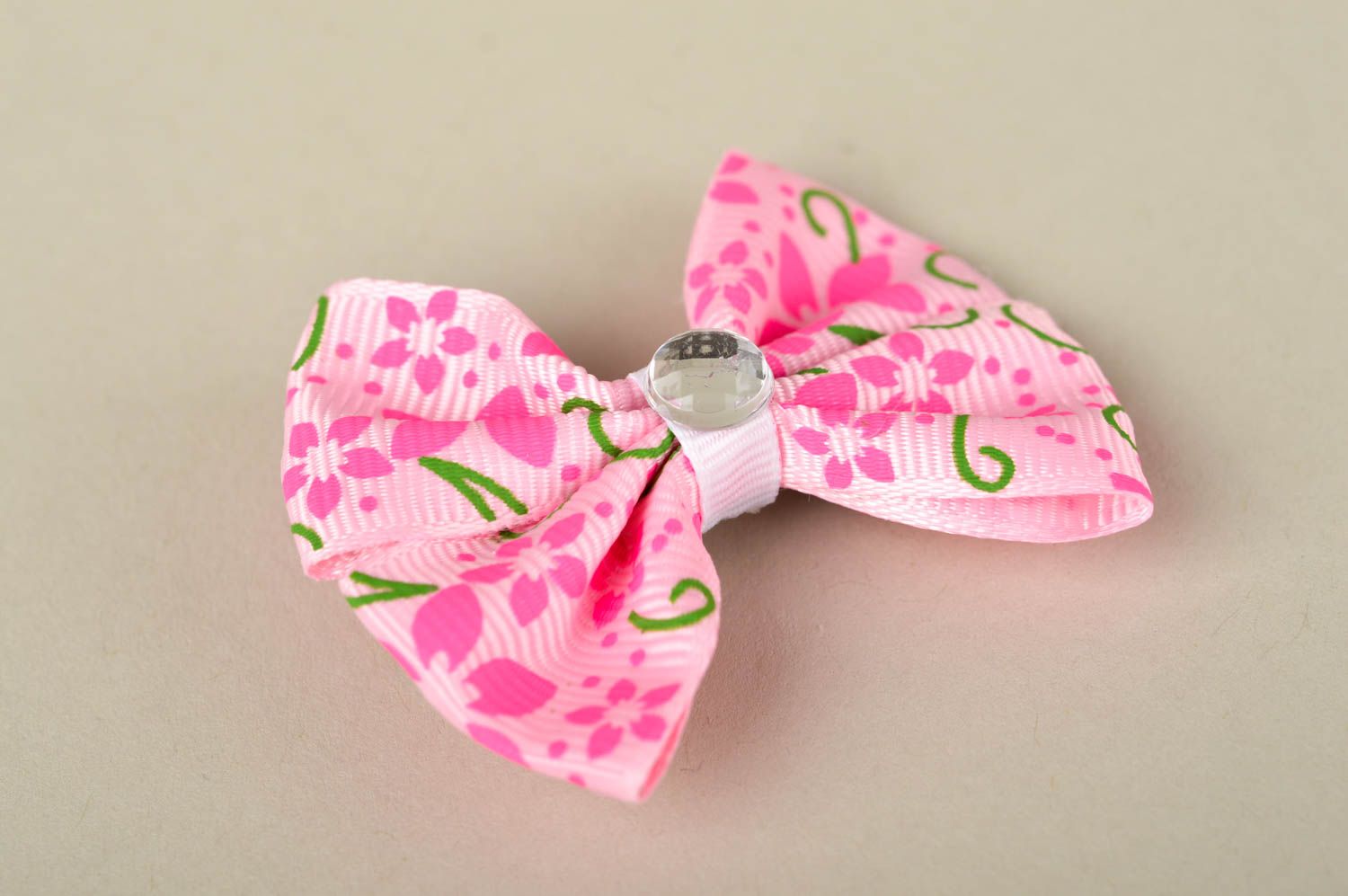 Hair accessories handmade accessories kids bow hair pin ribbon bow with sparkle photo 2