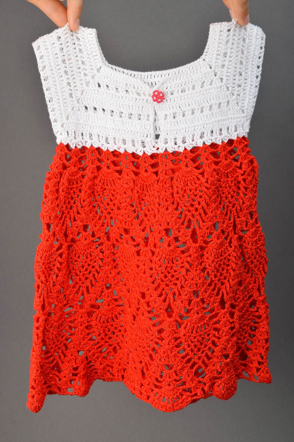 Handmade dress beautiful dress for children unusual clothes crocheted dress photo 5