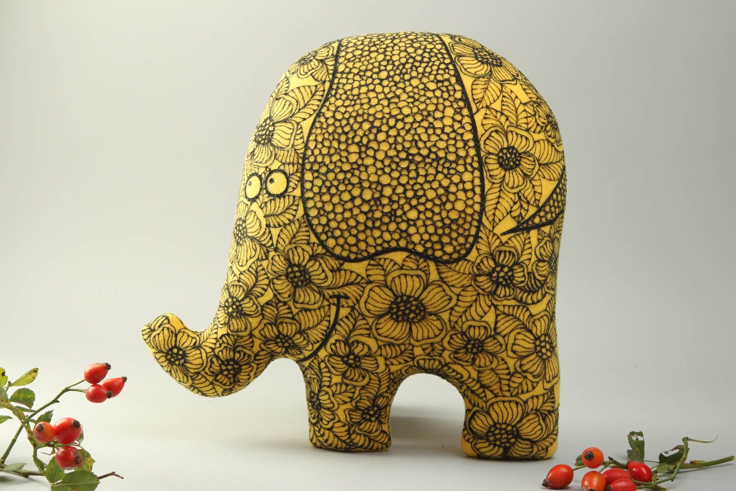 Cojín para sofa artesanal decoración para hogar almohada decorativa elefante foto 1