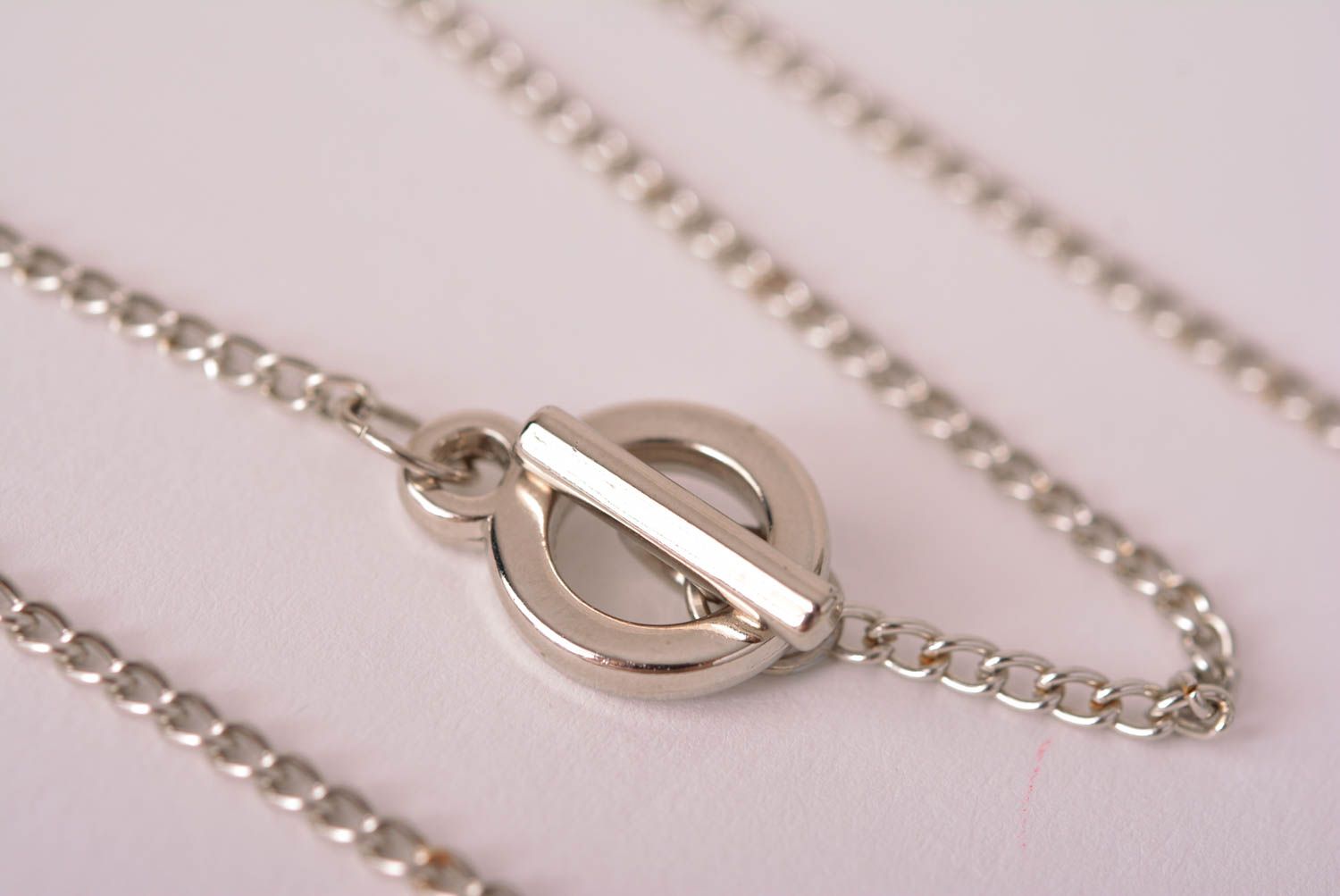 Stylish handmade flower pendant metal necklace handmade accessories for girls photo 5