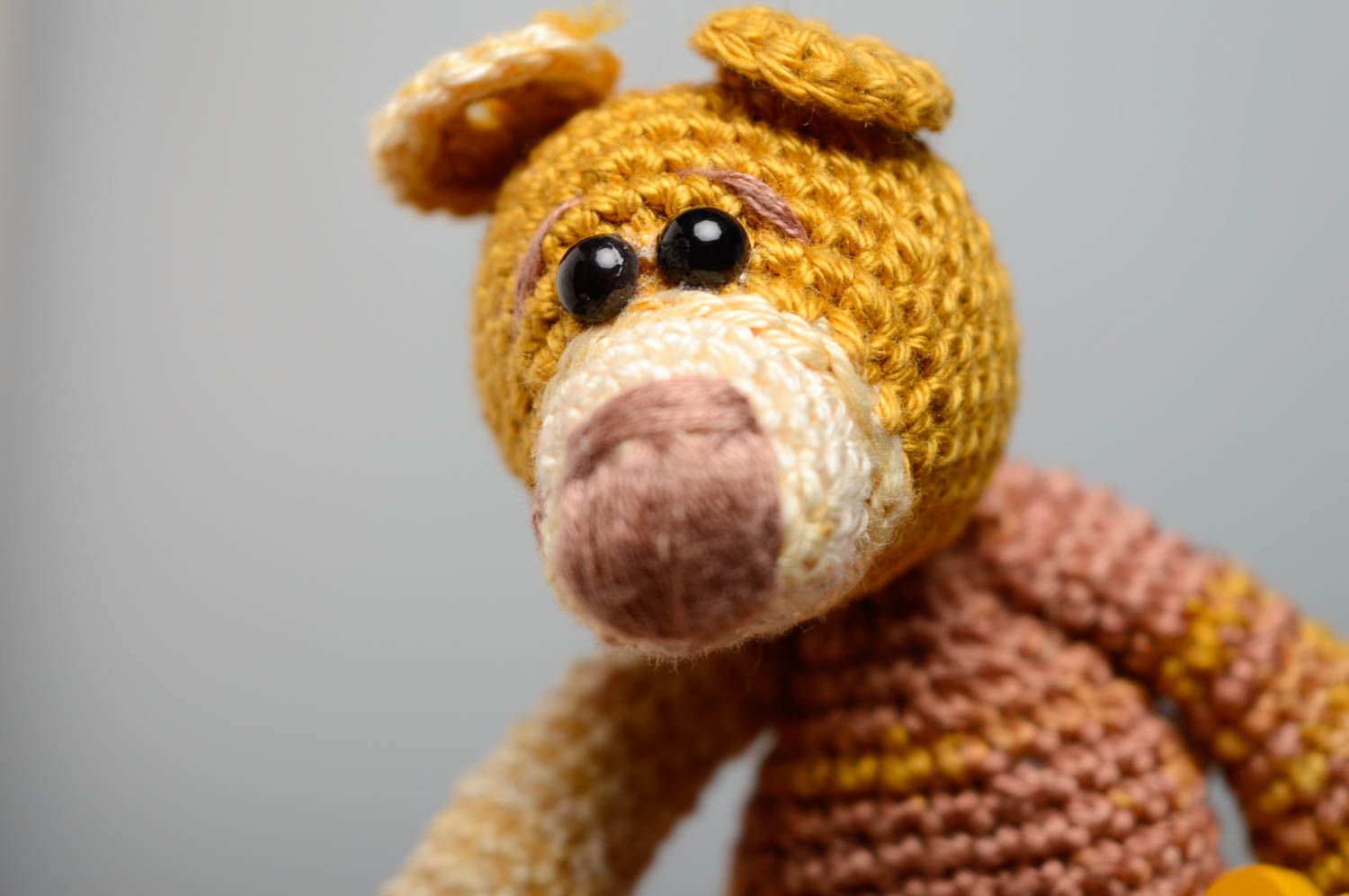 Small crochet toy Bear with Bee photo 2