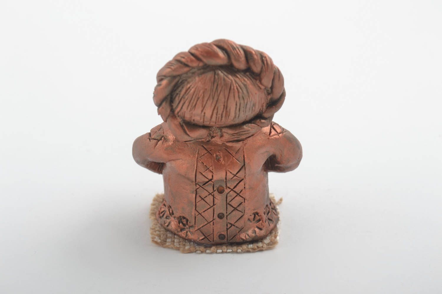 Figurina fatta a mano in ceramica donna souvenir di terracotta originale foto 2