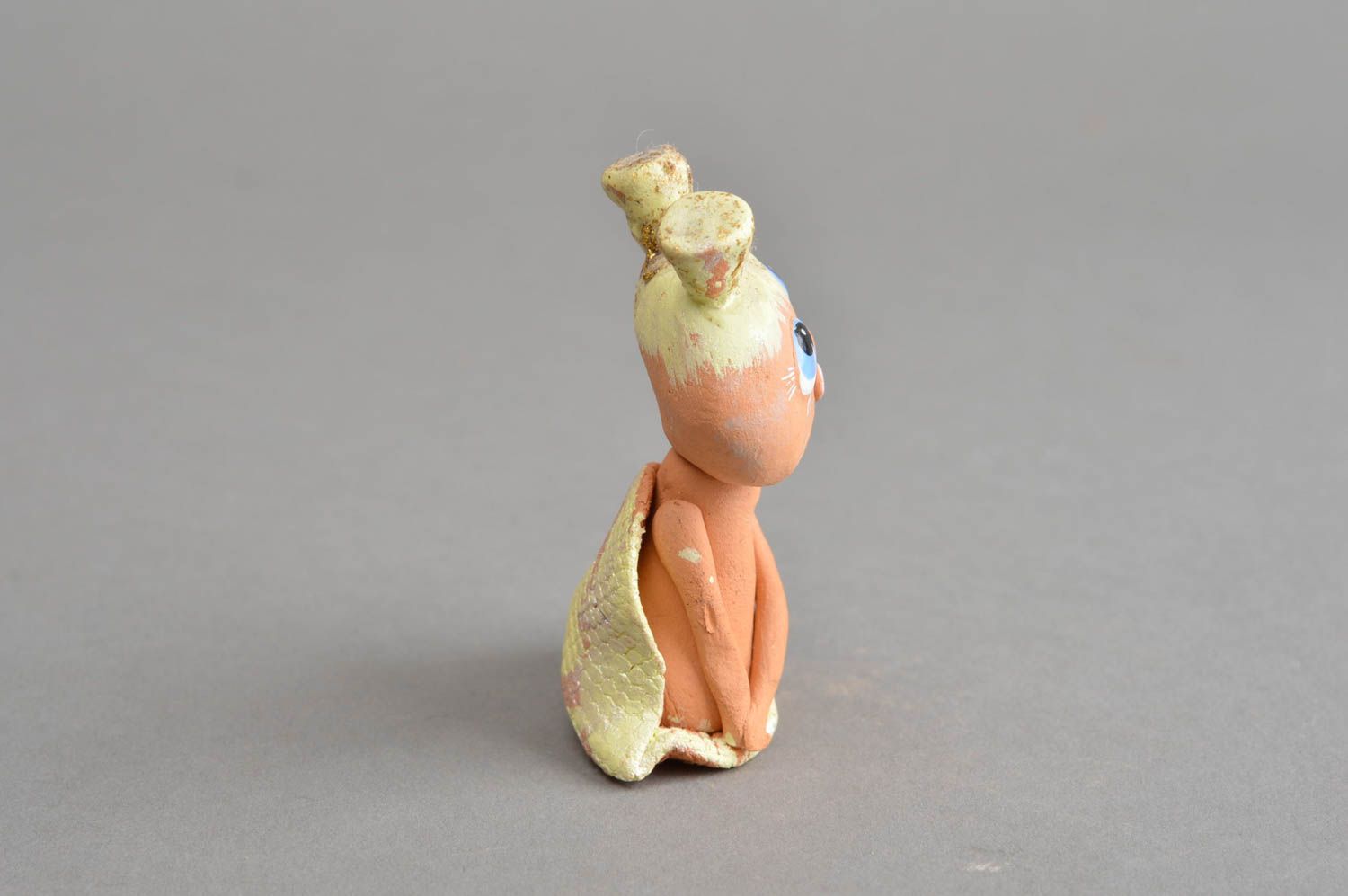 Figurine céramique escargot petite faite main décoration originale marron photo 4
