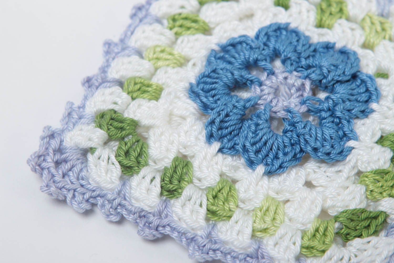 Agarradera al crochet hecha a mano cina elemento decorativo textil para cocina foto 3