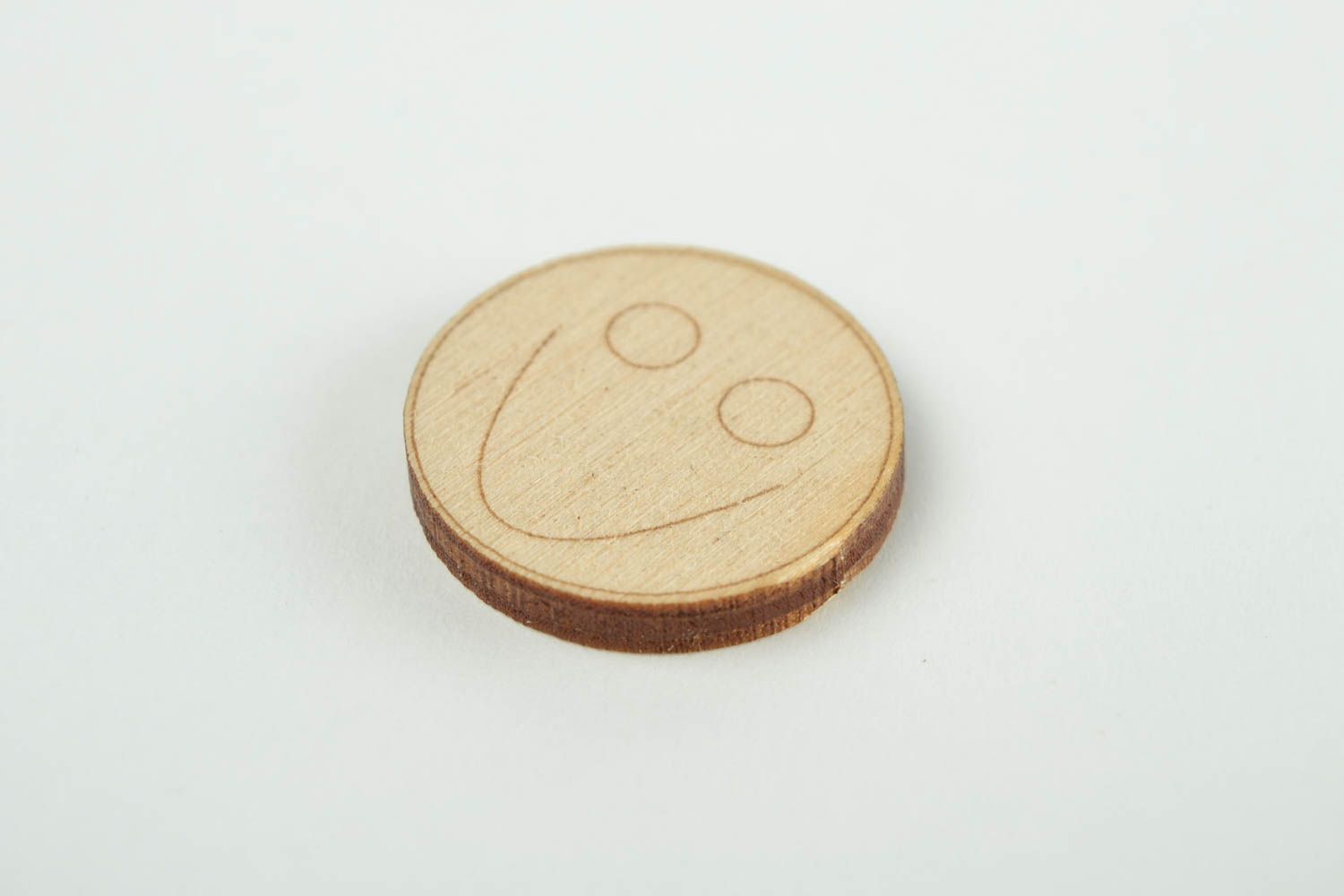 Handmade Holzrohling zum Bemalen Deko Figur Scrapbook Material Smiley  foto 3