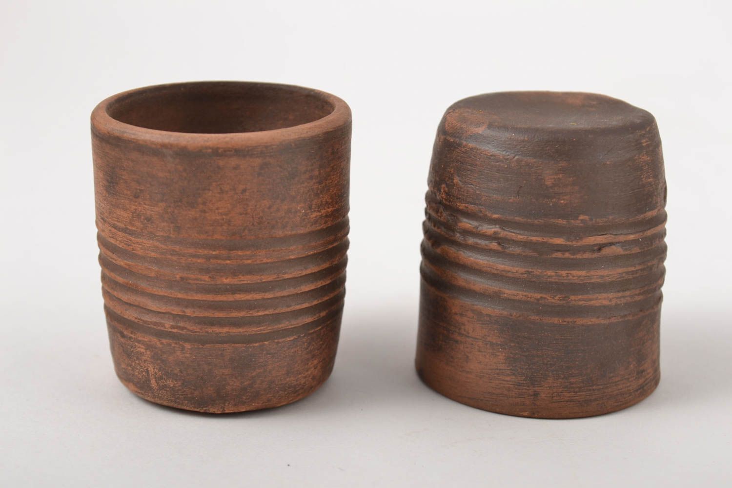 Vasos de chupito cerámicos artesanales vajilla moderna regalo original ecológico foto 4