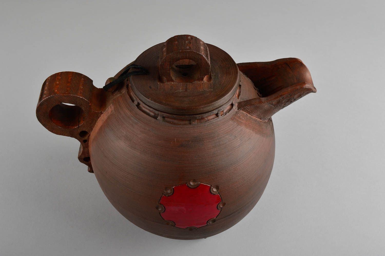 Tetera para té artesanal de arcilla accesorio de cocina vajilla moderna foto 4