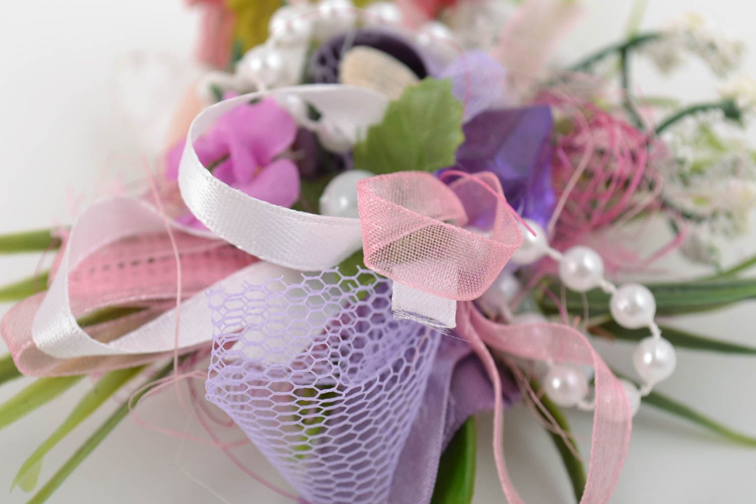 Boutonnière fleur fait main Accessoire mariage Cadeau homme décorative belle photo 4