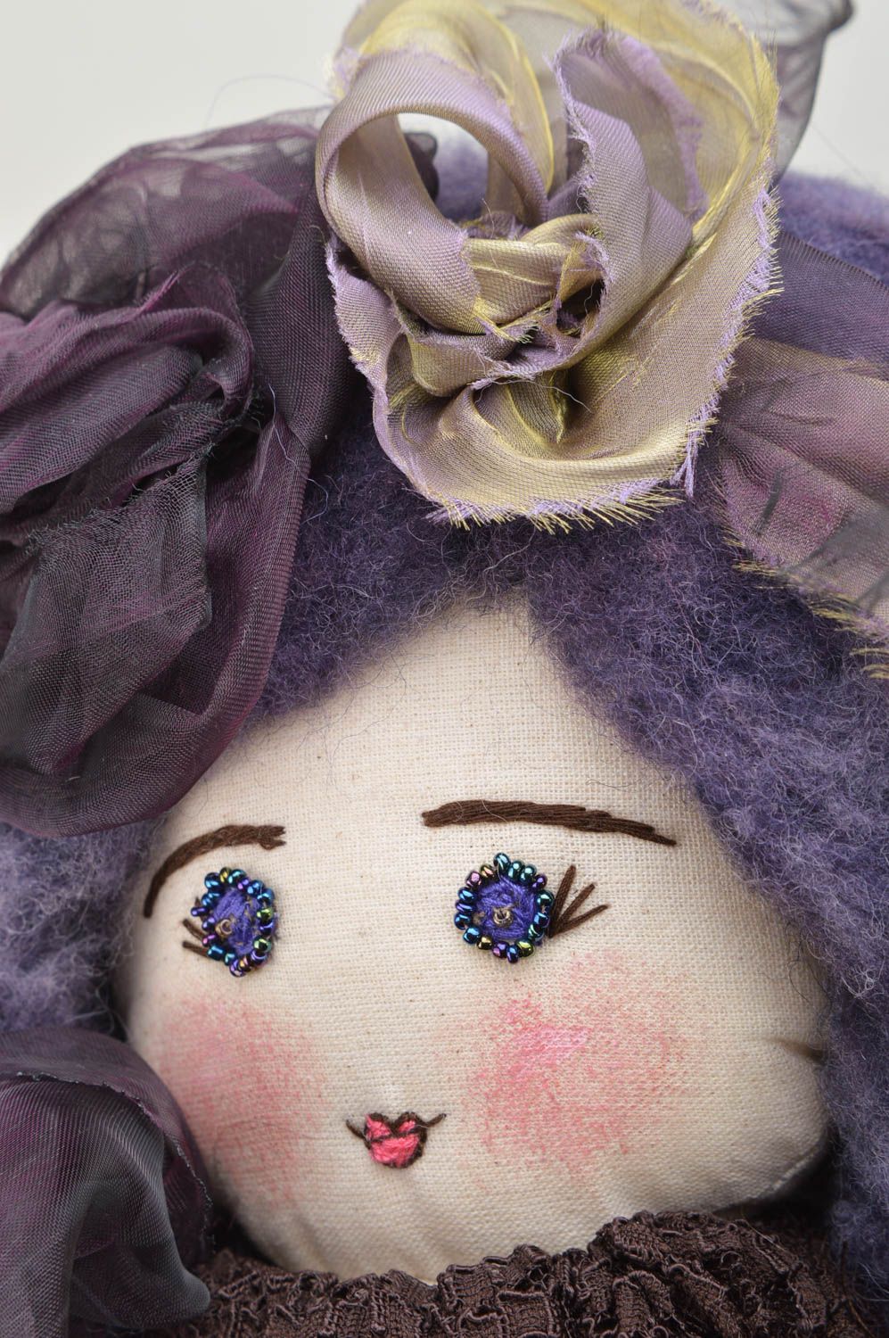 Кукла из ткани кукла ручной работы мягкая кукла Анаис для детей от 4 лет  фото 2